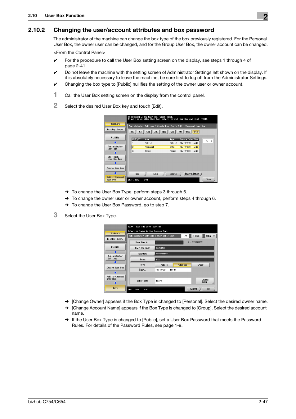 Konica Minolta bizhub C754 User Manual | Page 63 / 195