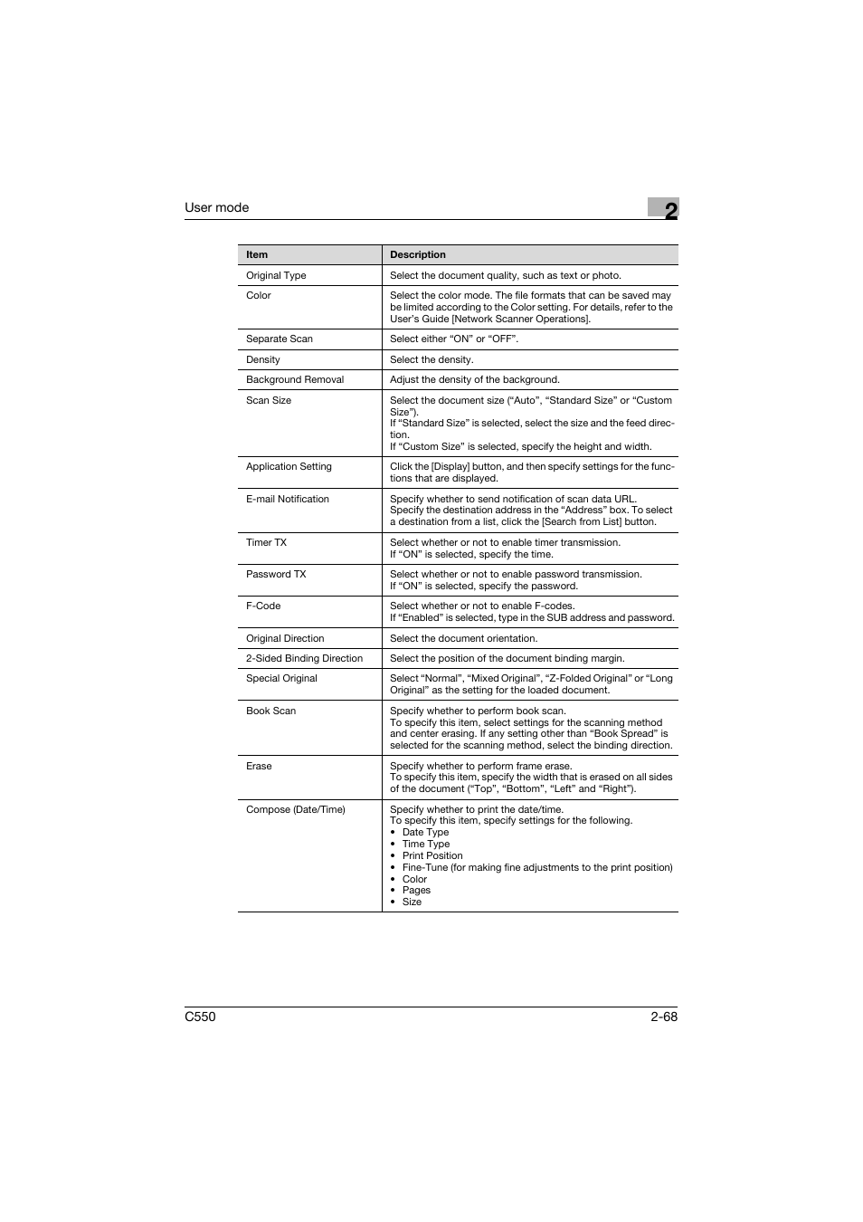 Konica Minolta bizhub C550 User Manual | Page 103 / 243