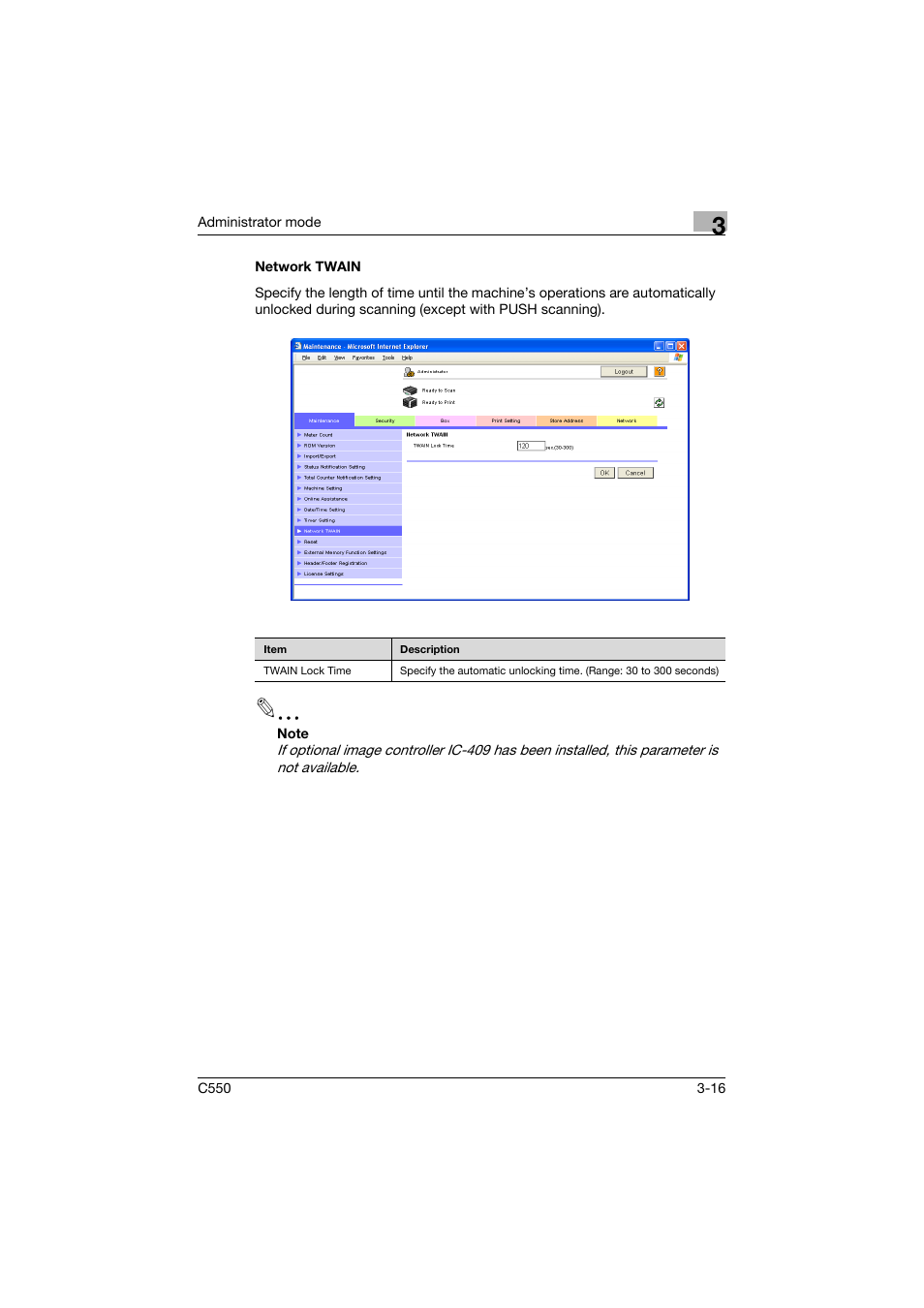 Network twain, Network twain -16 | Konica Minolta bizhub C550 User Manual | Page 123 / 243