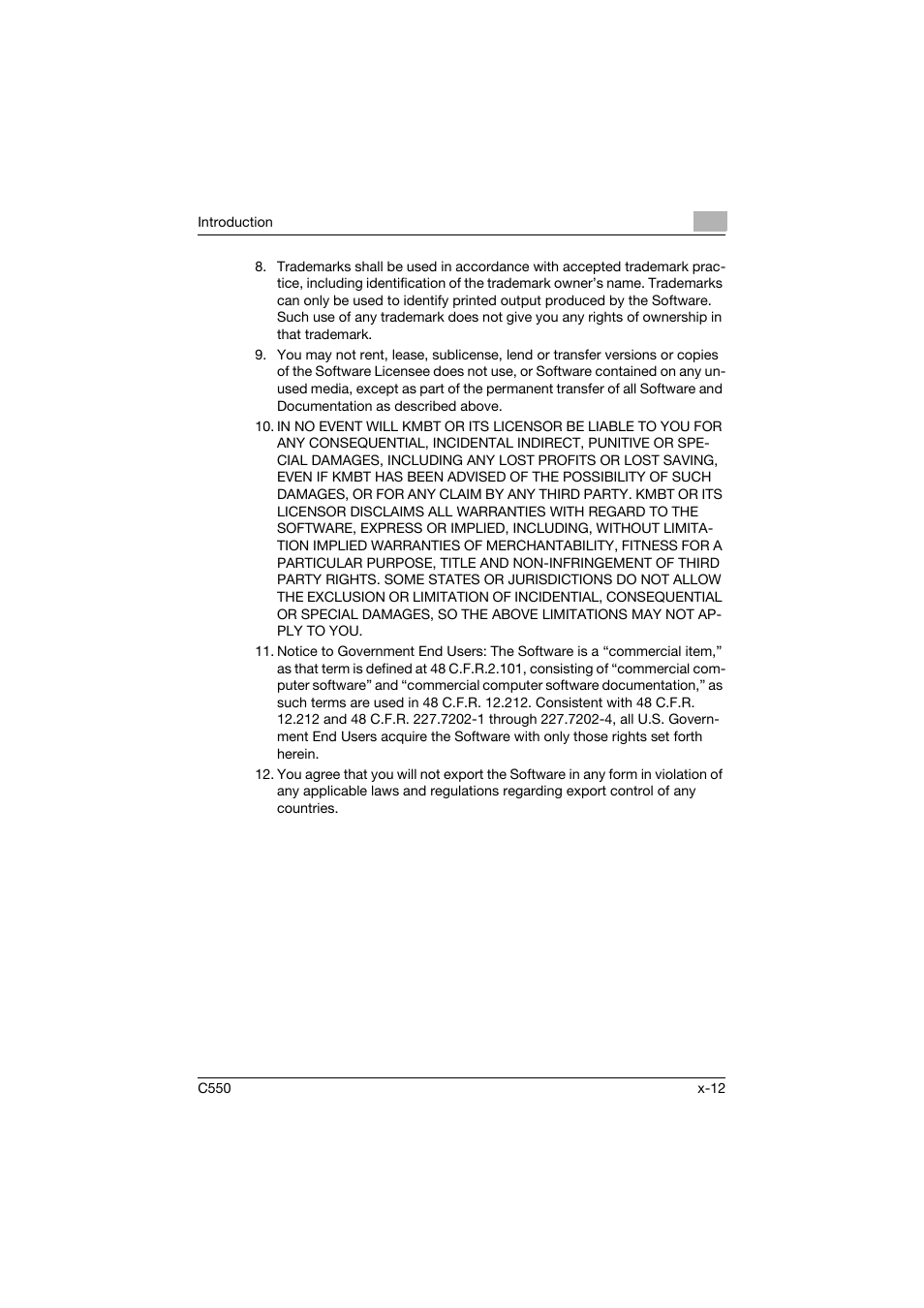 Konica Minolta bizhub C550 User Manual | Page 13 / 243