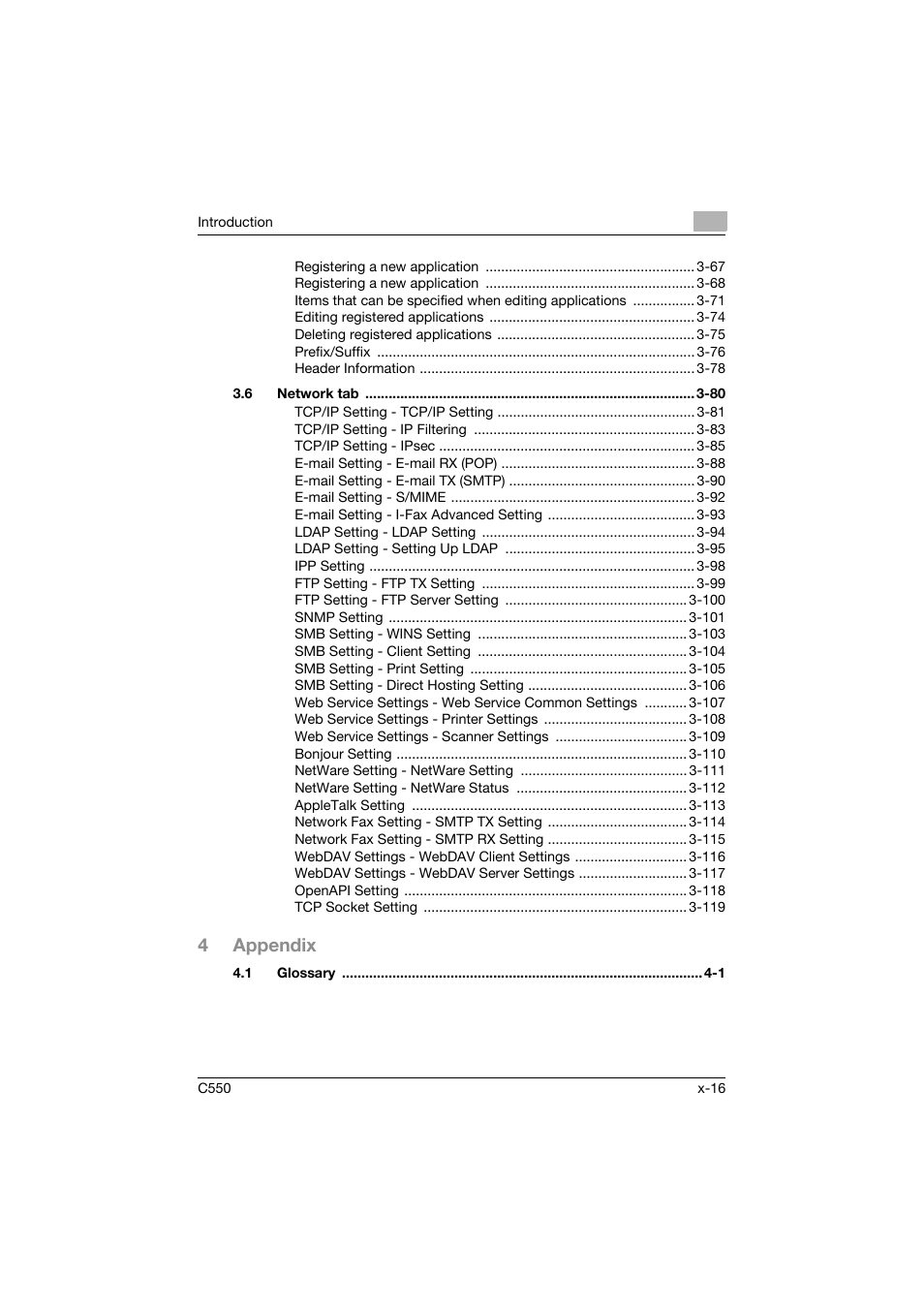 4appendix | Konica Minolta bizhub C550 User Manual | Page 17 / 243