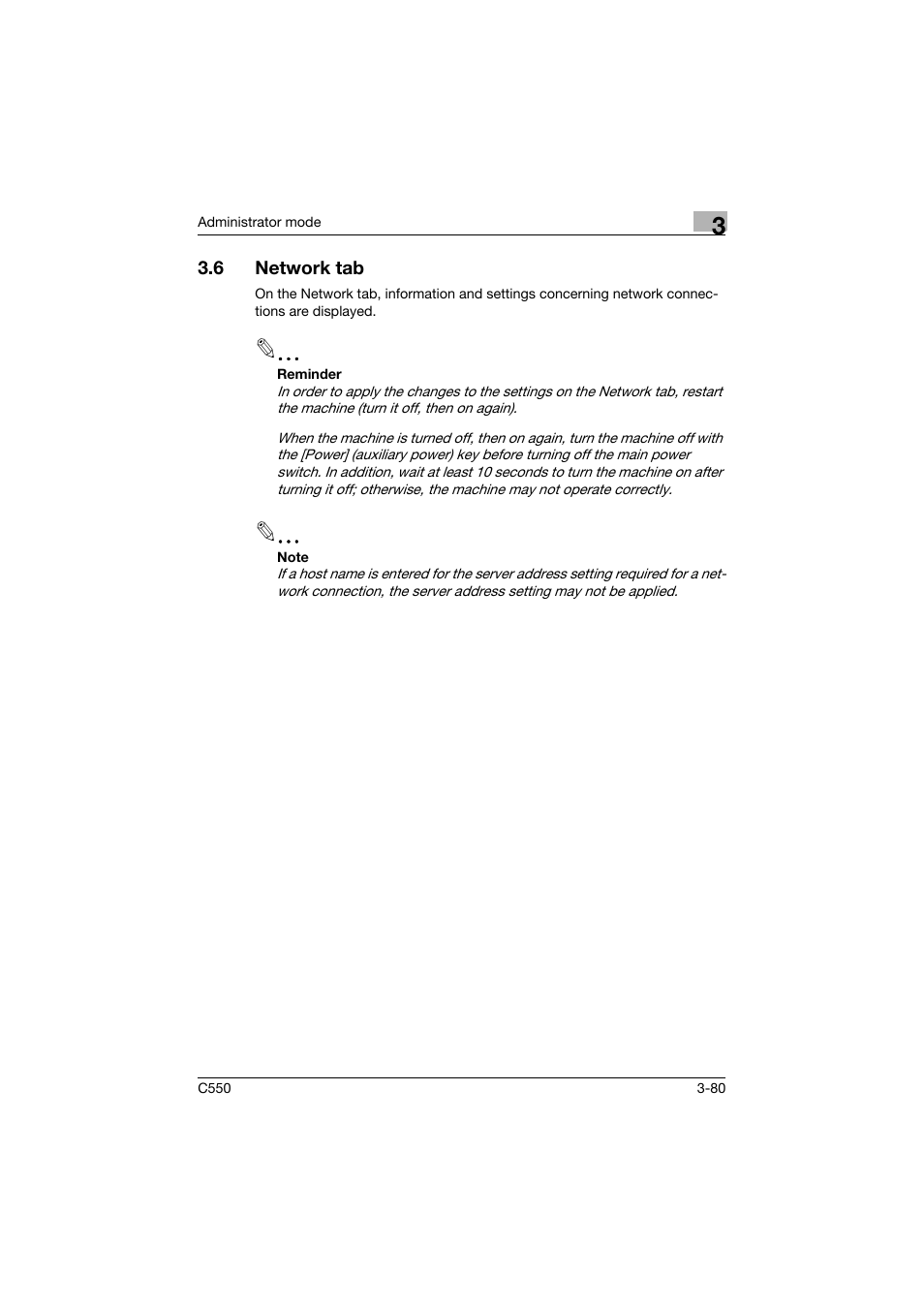 6 network tab, Network tab -80 | Konica Minolta bizhub C550 User Manual | Page 187 / 243