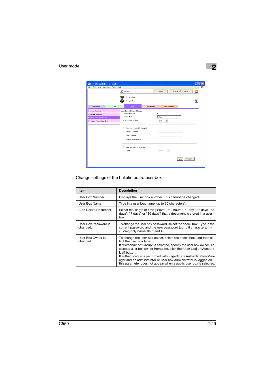 Konica Minolta bizhub C550 User Manual | Page 64 / 243