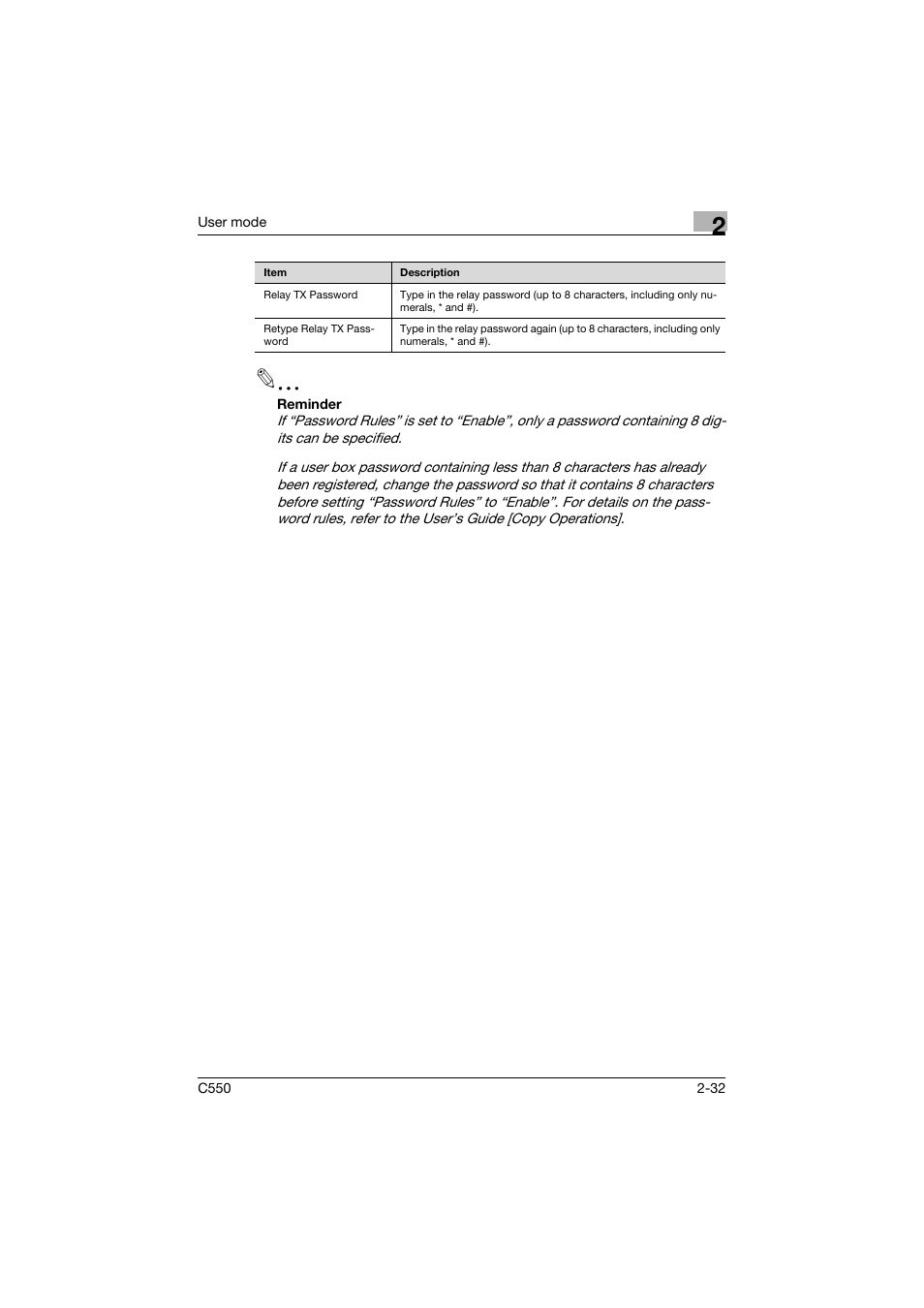 Konica Minolta bizhub C550 User Manual | Page 67 / 243