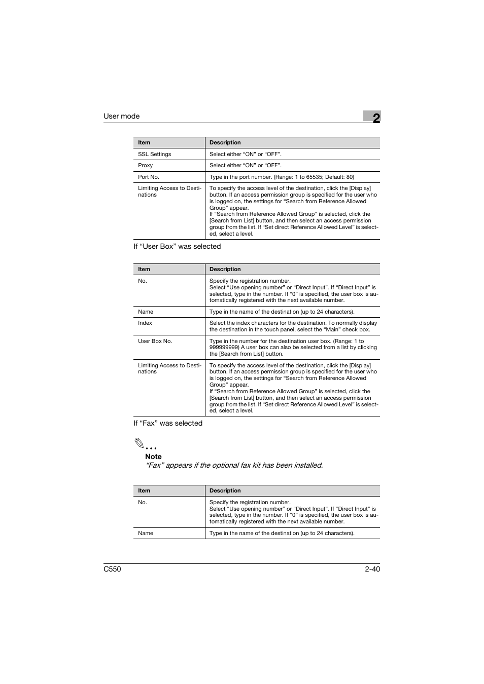 Konica Minolta bizhub C550 User Manual | Page 75 / 243