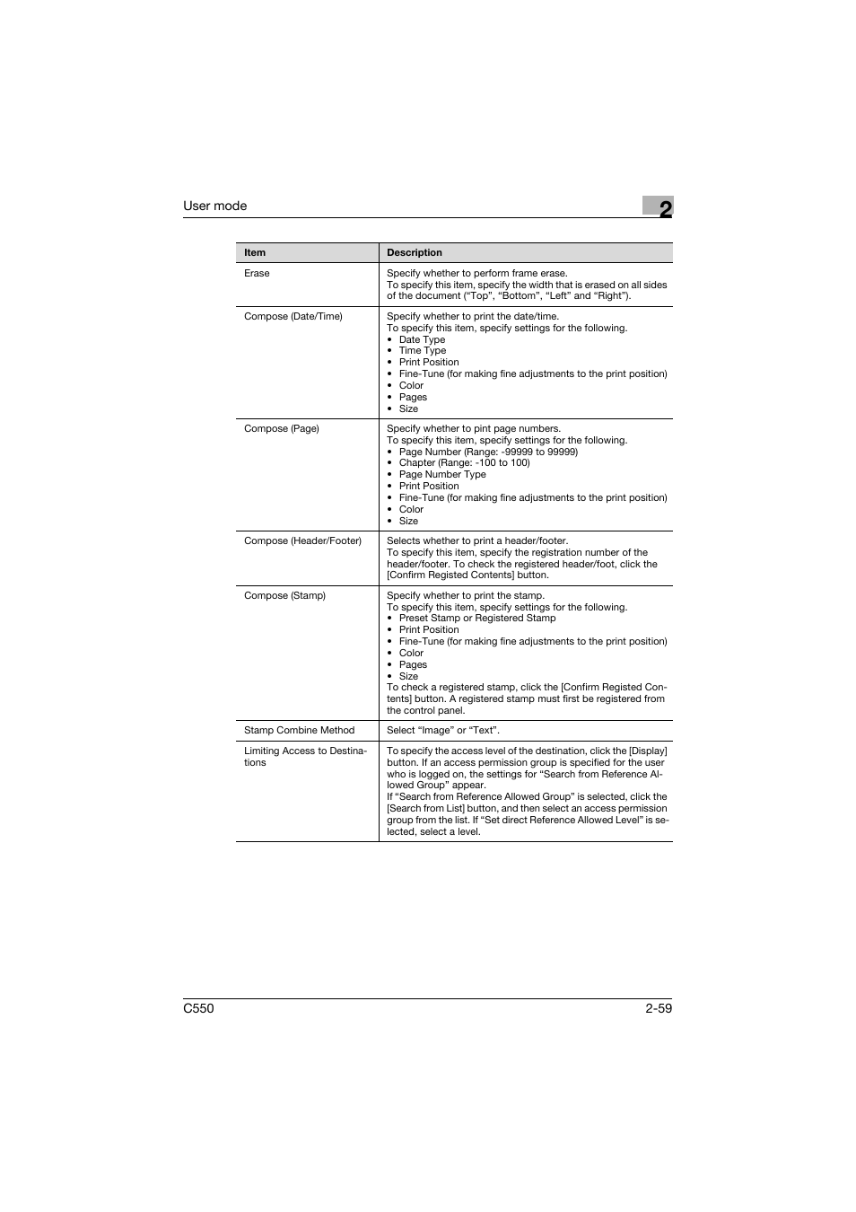 Konica Minolta bizhub C550 User Manual | Page 94 / 243