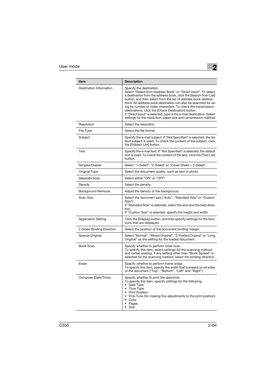 Konica Minolta bizhub C550 User Manual | Page 99 / 243