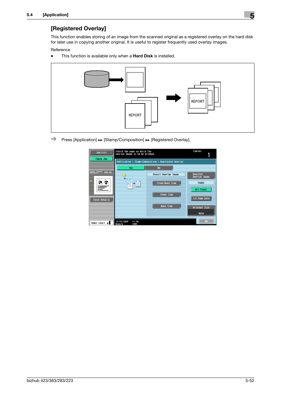 Registered overlay, Registered overlay] -52 | Konica Minolta BIZHUB 223 User Manual | Page 108 / 266