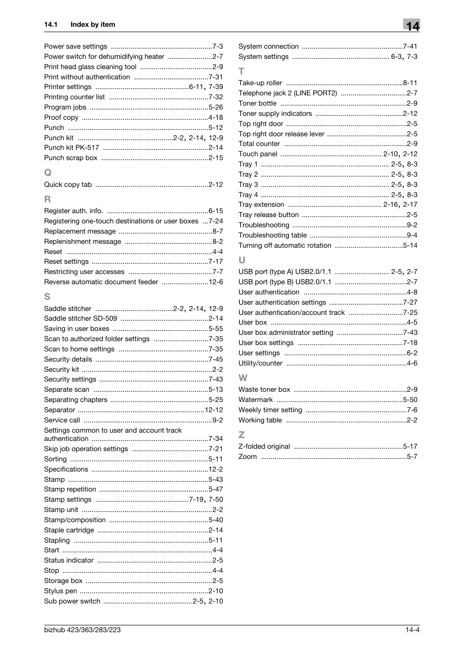 Konica Minolta BIZHUB 223 User Manual | Page 260 / 266
