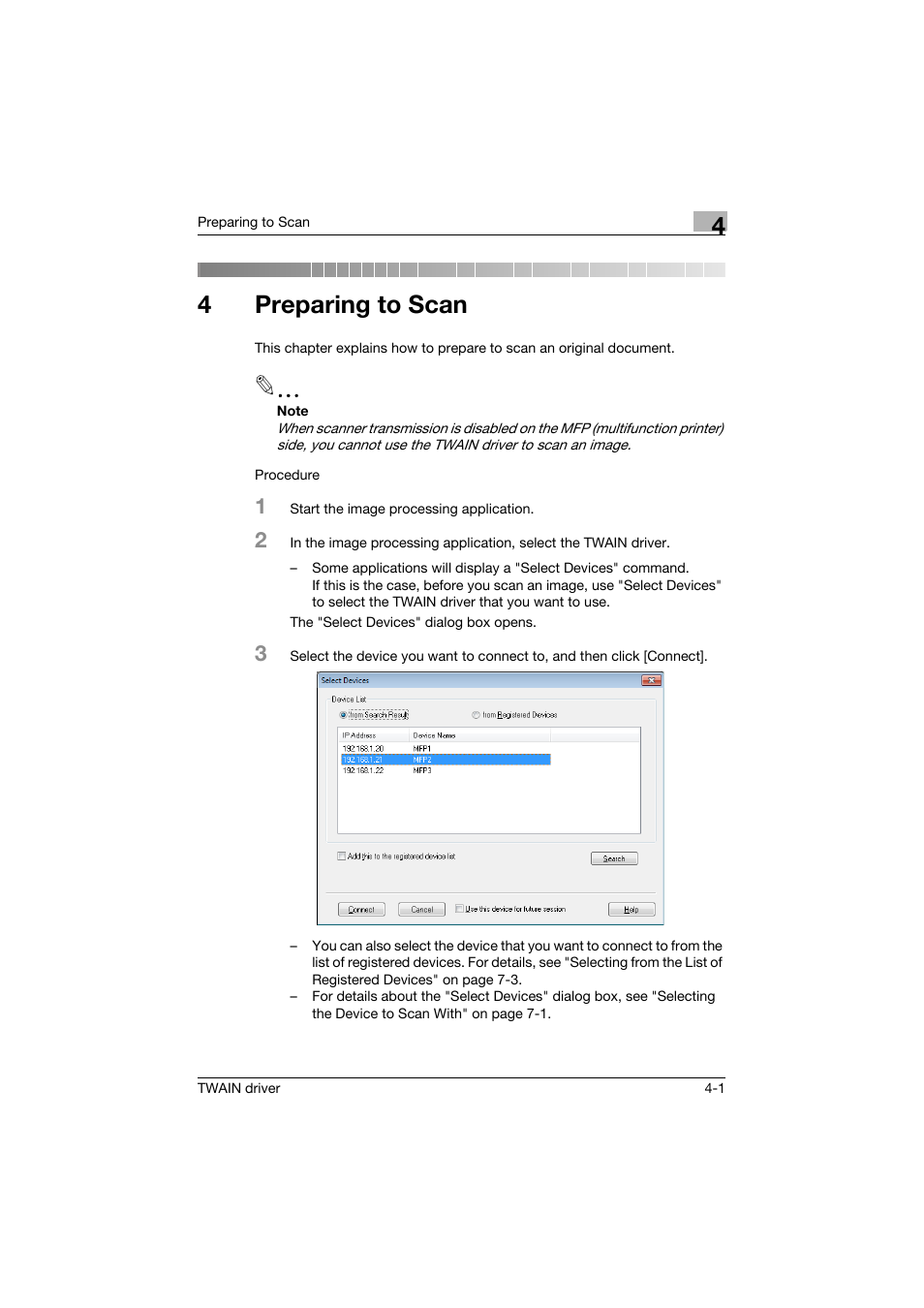 4 preparing to scan, Preparing to scan, 4preparing to scan | Konica Minolta bizhub C754 User Manual | Page 16 / 50