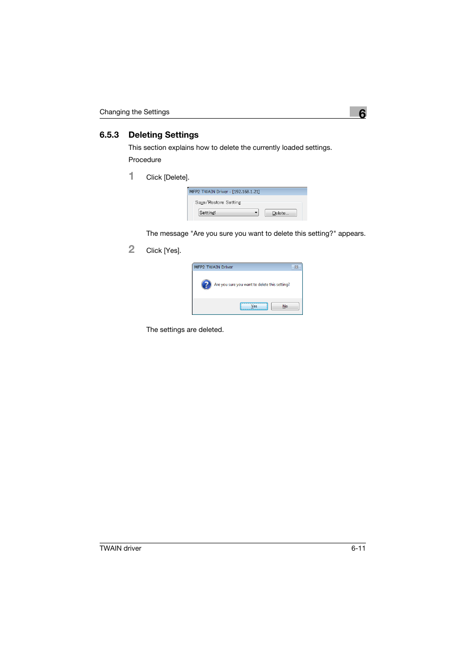 3 deleting settings, Deleting settings -11 | Konica Minolta bizhub C754 User Manual | Page 36 / 50