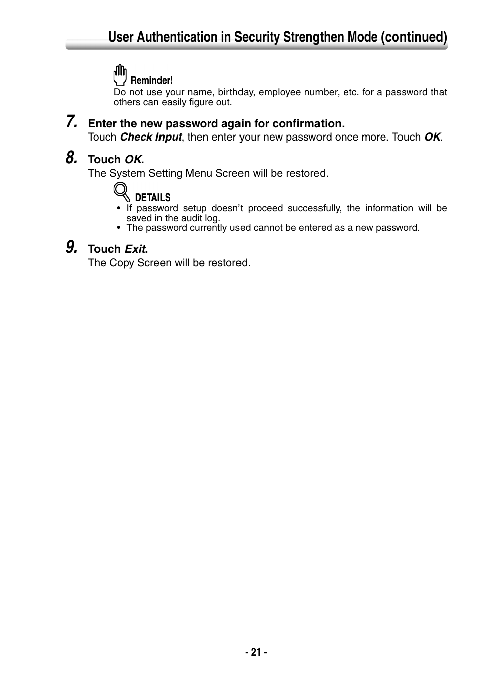 Konica Minolta BIZHUB PRO 1050 User Manual | Page 29 / 64