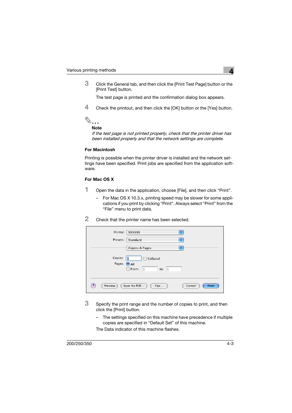 For macintosh, For mac os x, For macintosh -3 for mac os x -3 | Konica Minolta bizhub 200 User Manual | Page 52 / 94