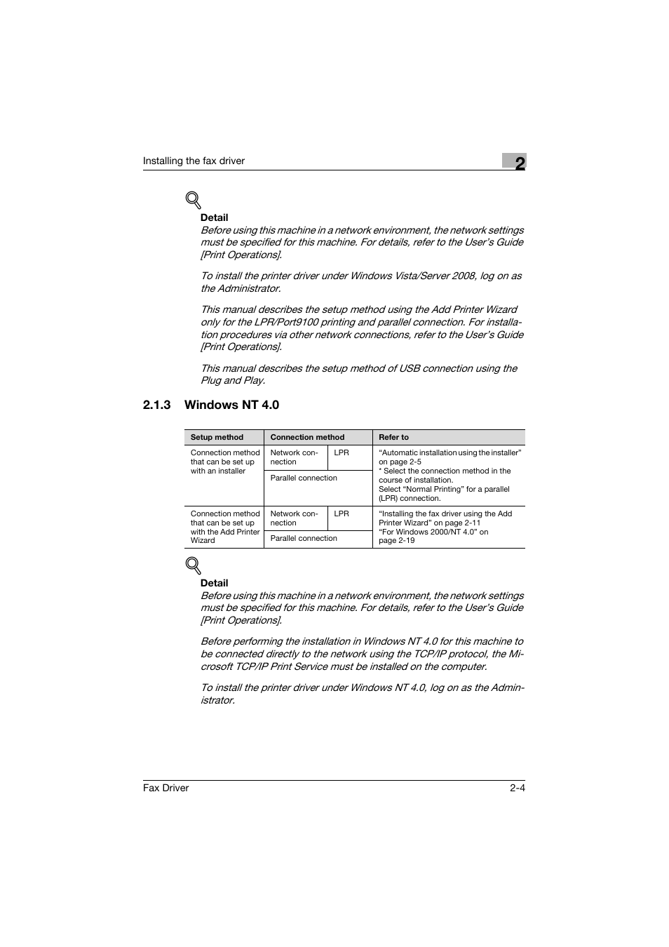3 windows nt 4.0, Windows nt 4.0 -4 | Konica Minolta bizhub 282 User Manual | Page 24 / 94