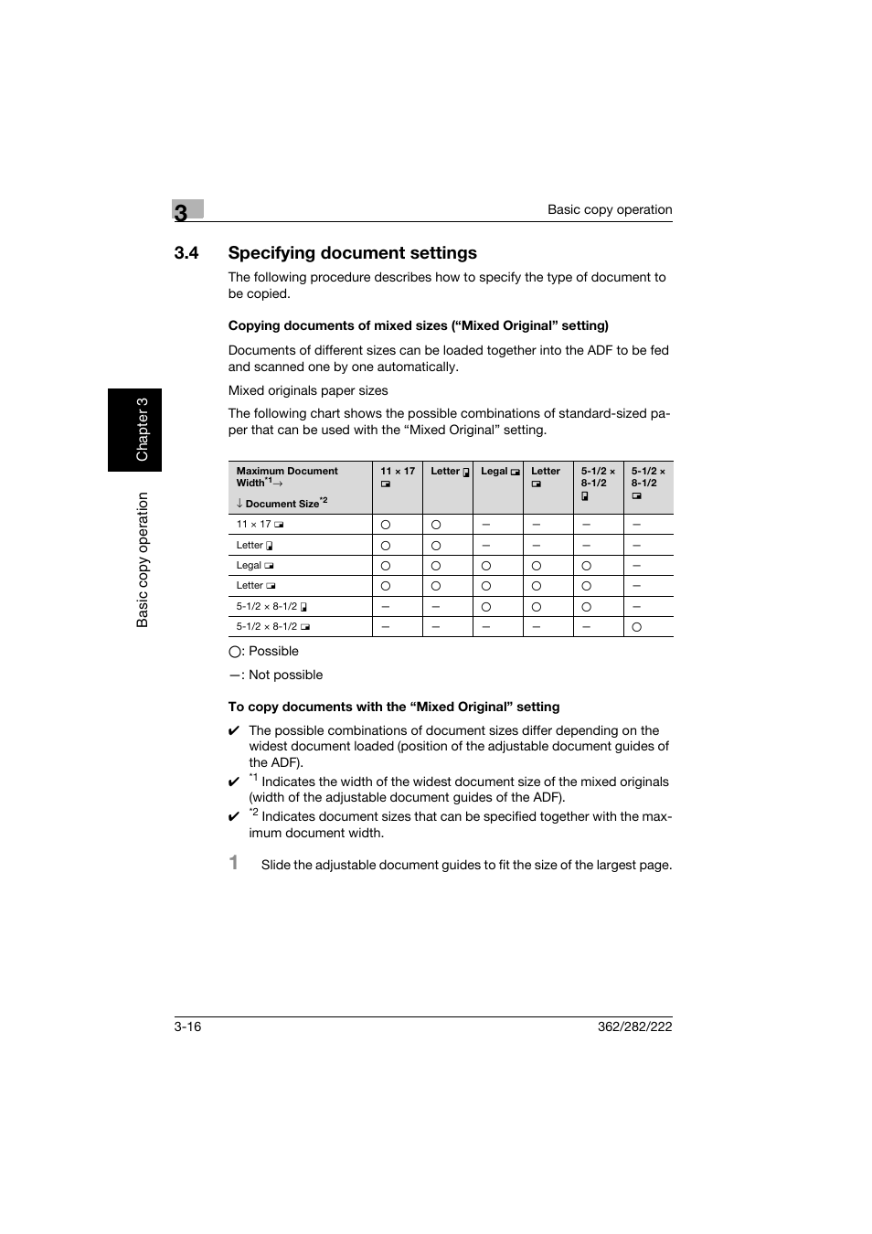 4 specifying document settings, Specifying document settings -16 | Konica Minolta bizhub 282 User Manual | Page 131 / 424