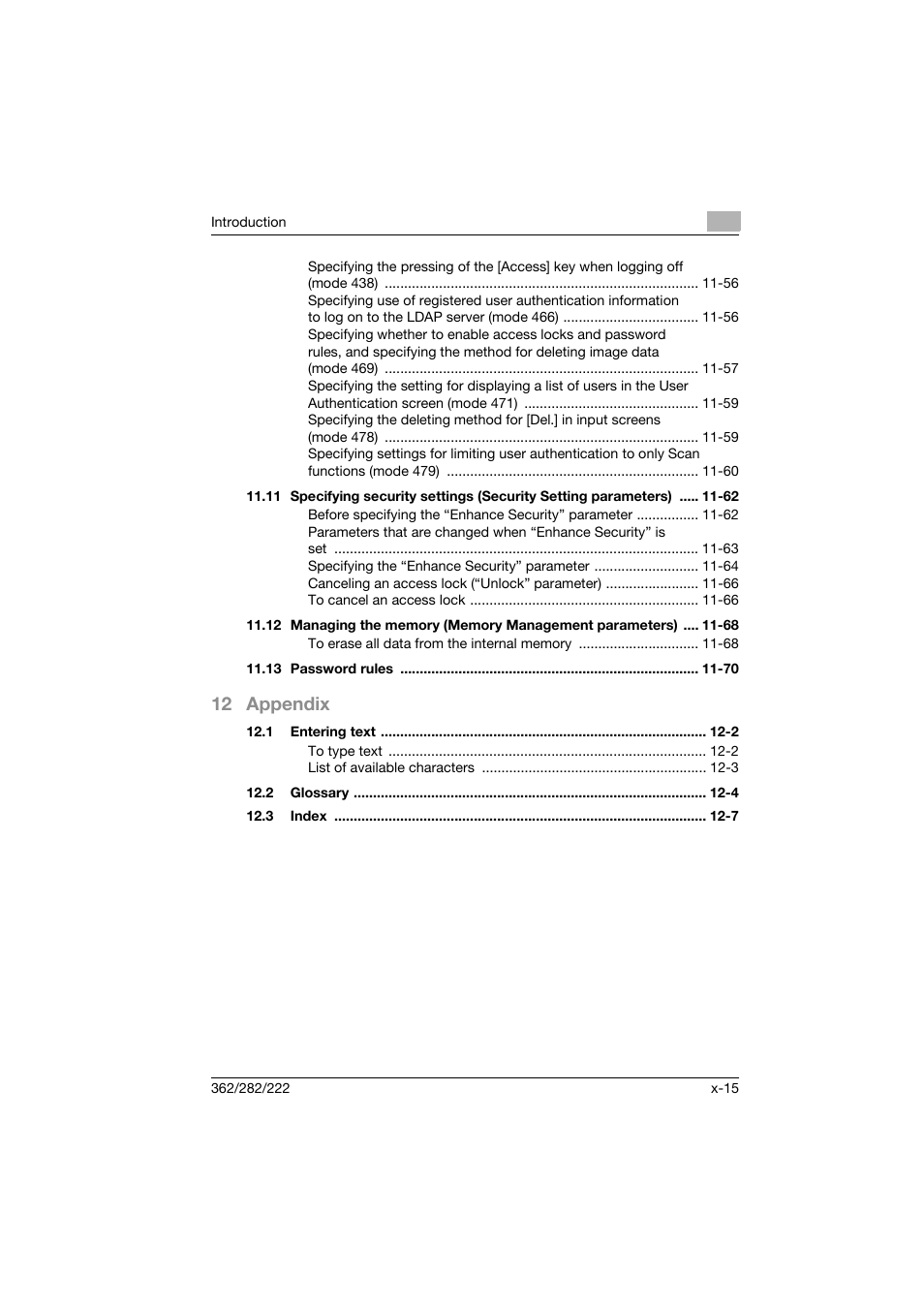 12 appendix | Konica Minolta bizhub 282 User Manual | Page 16 / 424