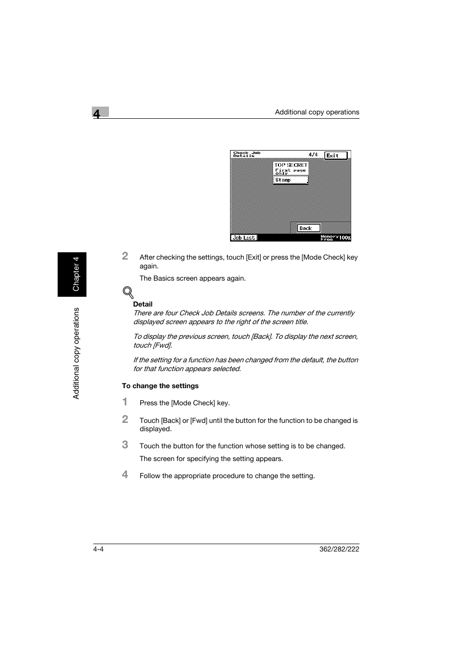 To change the settings, To change the settings -4 | Konica Minolta bizhub 282 User Manual | Page 183 / 424