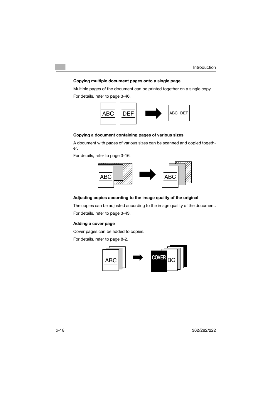 Abc def, Abc cover | Konica Minolta bizhub 282 User Manual | Page 19 / 424