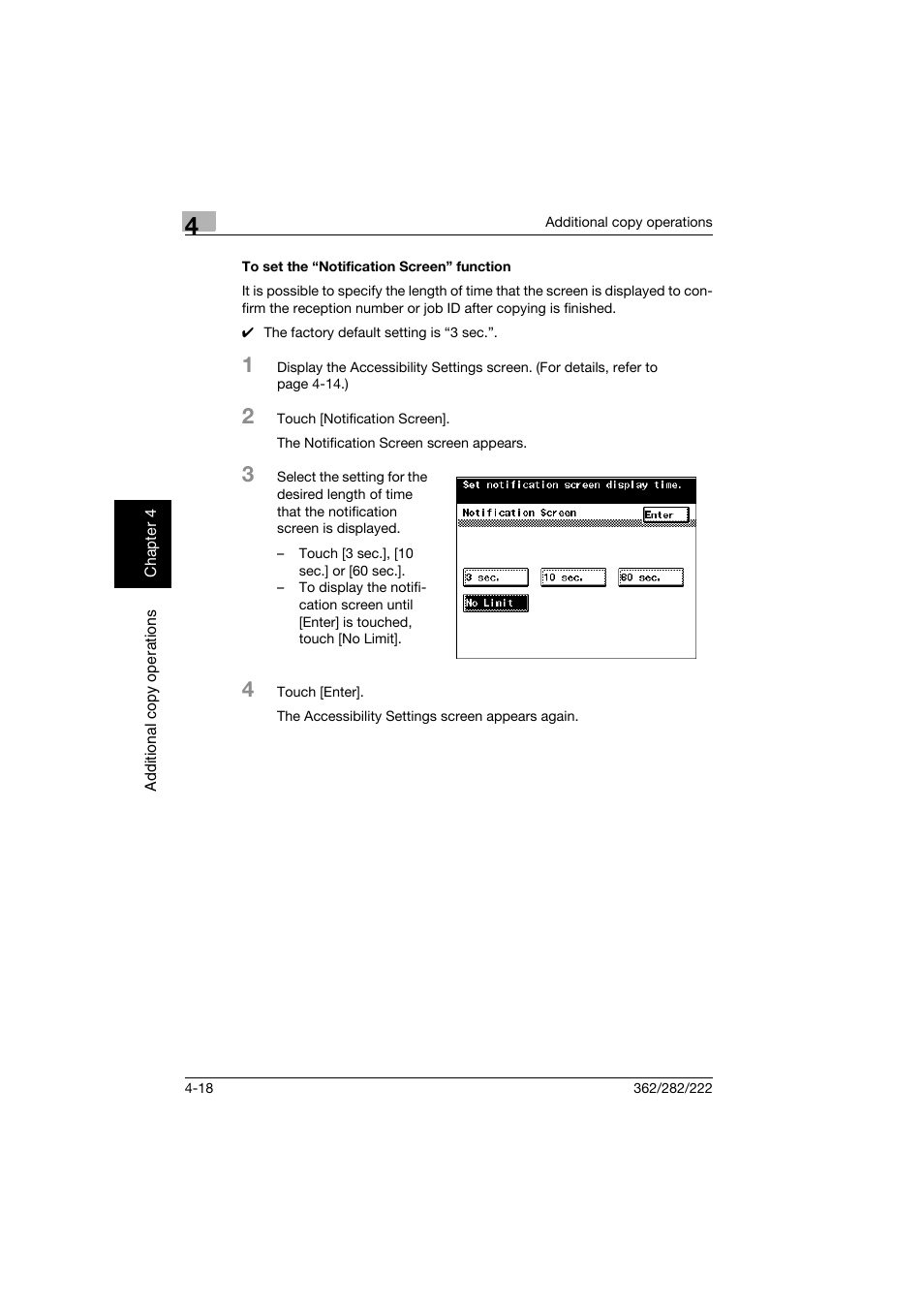 To set the “notification screen” function, To set the “notification screen” function -18 | Konica Minolta bizhub 282 User Manual | Page 197 / 424