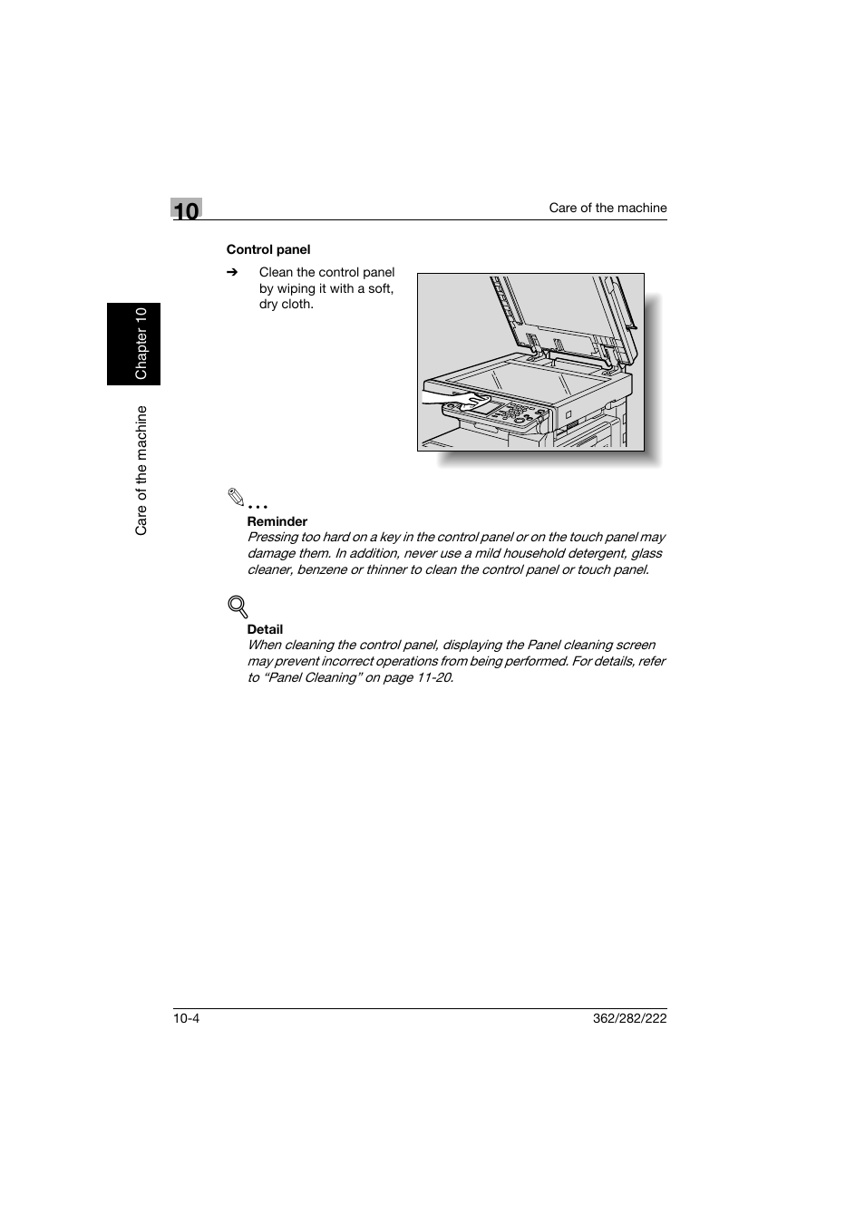 Control panel, Control panel -4 | Konica Minolta bizhub 282 User Manual | Page 337 / 424