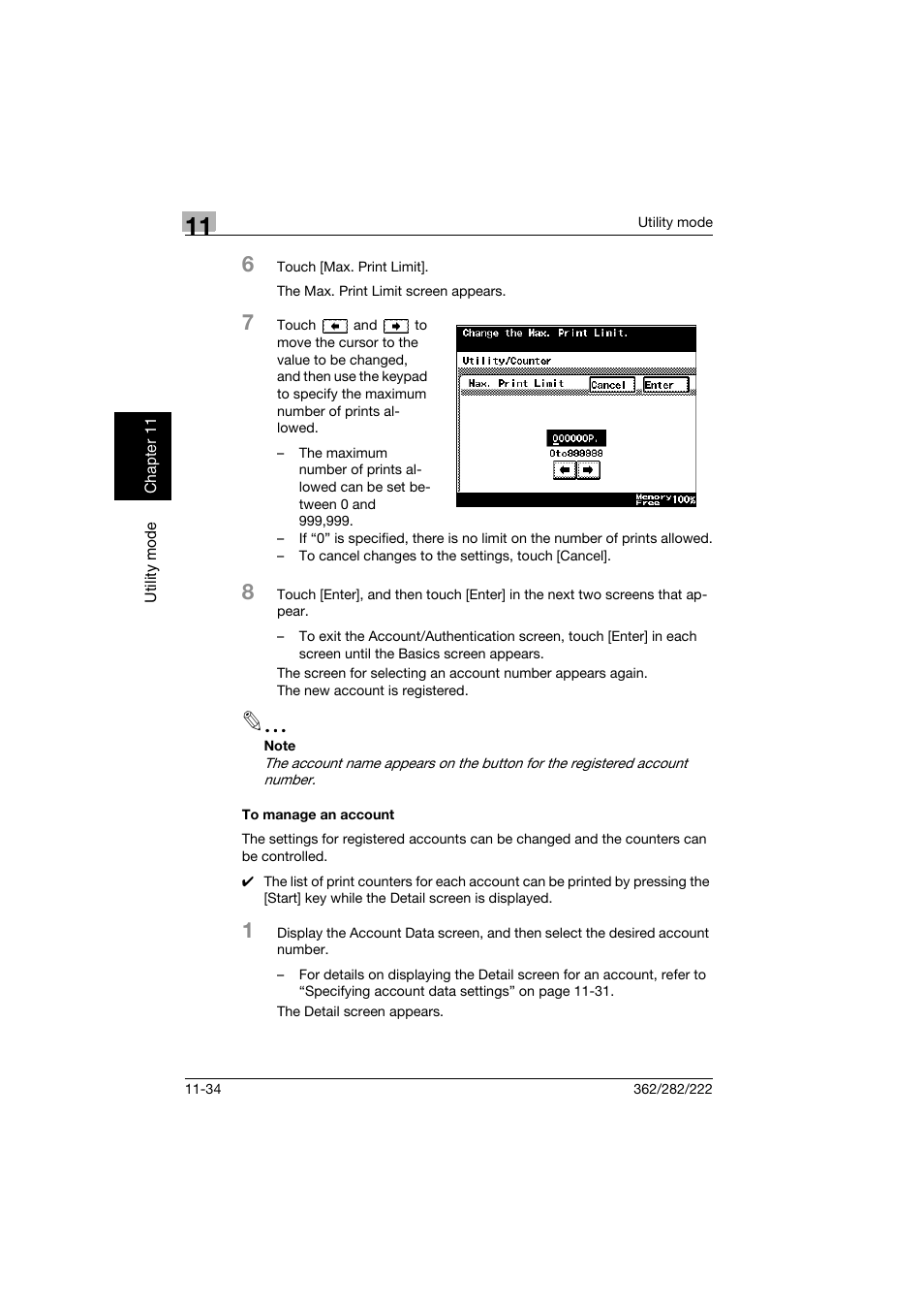 To manage an account, To manage an account -34 | Konica Minolta bizhub 282 User Manual | Page 375 / 424