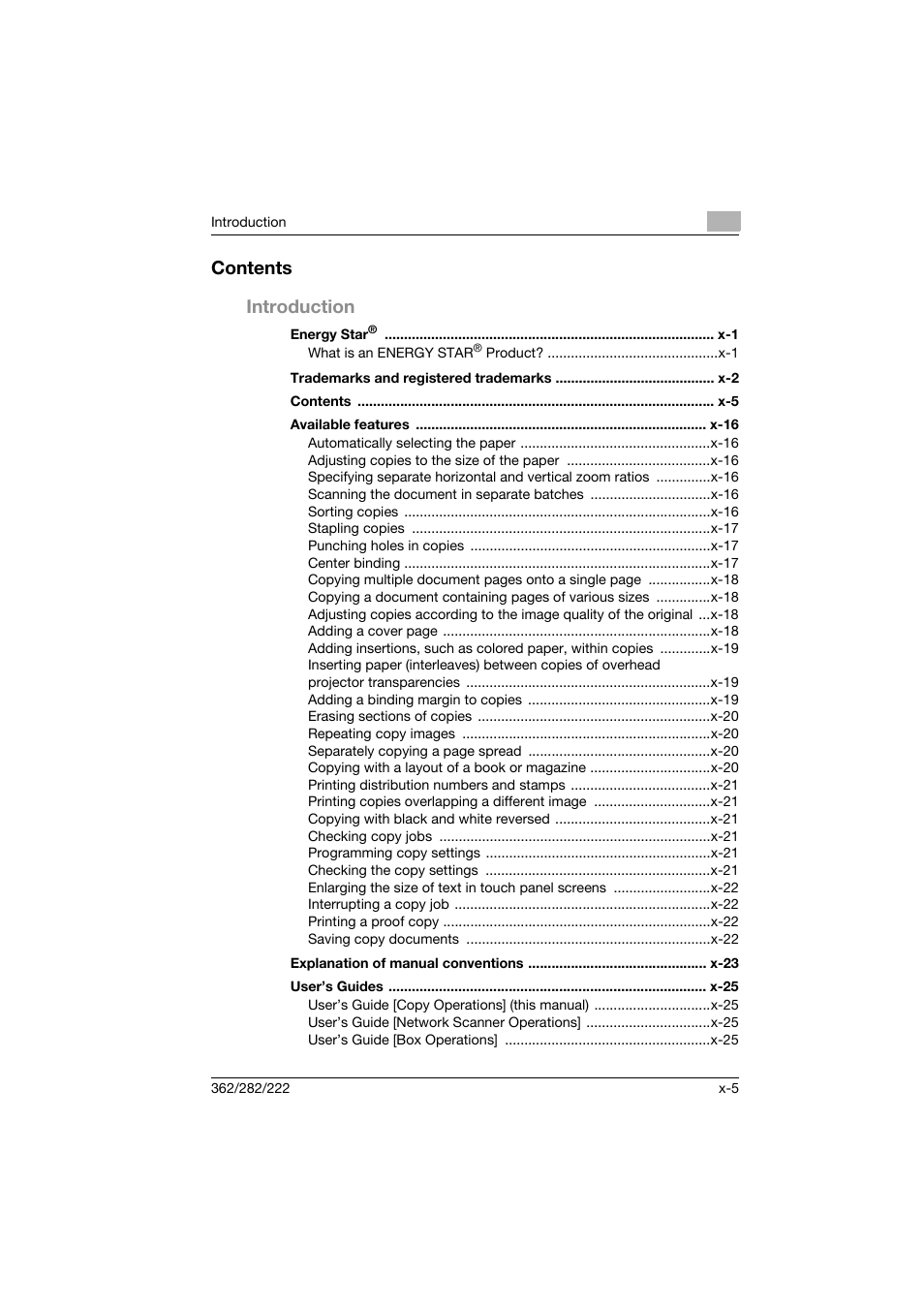 Konica Minolta bizhub 282 User Manual | Page 6 / 424