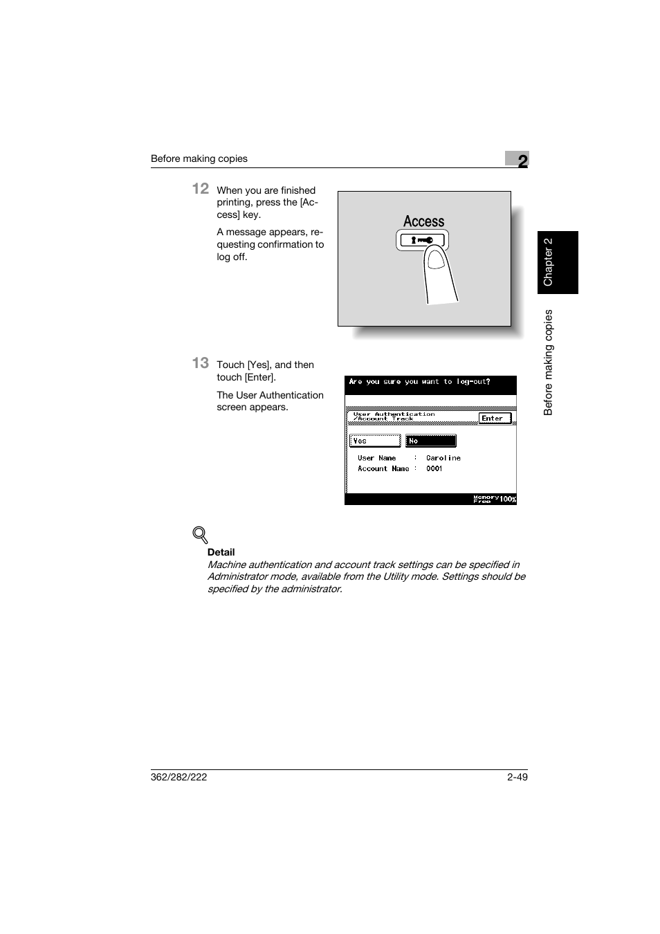 Access | Konica Minolta bizhub 282 User Manual | Page 98 / 424