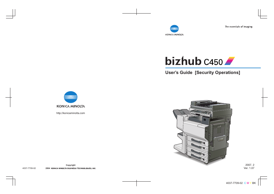 User’s guide [security operations | Konica Minolta BIZHUB C450 User Manual | Page 188 / 188