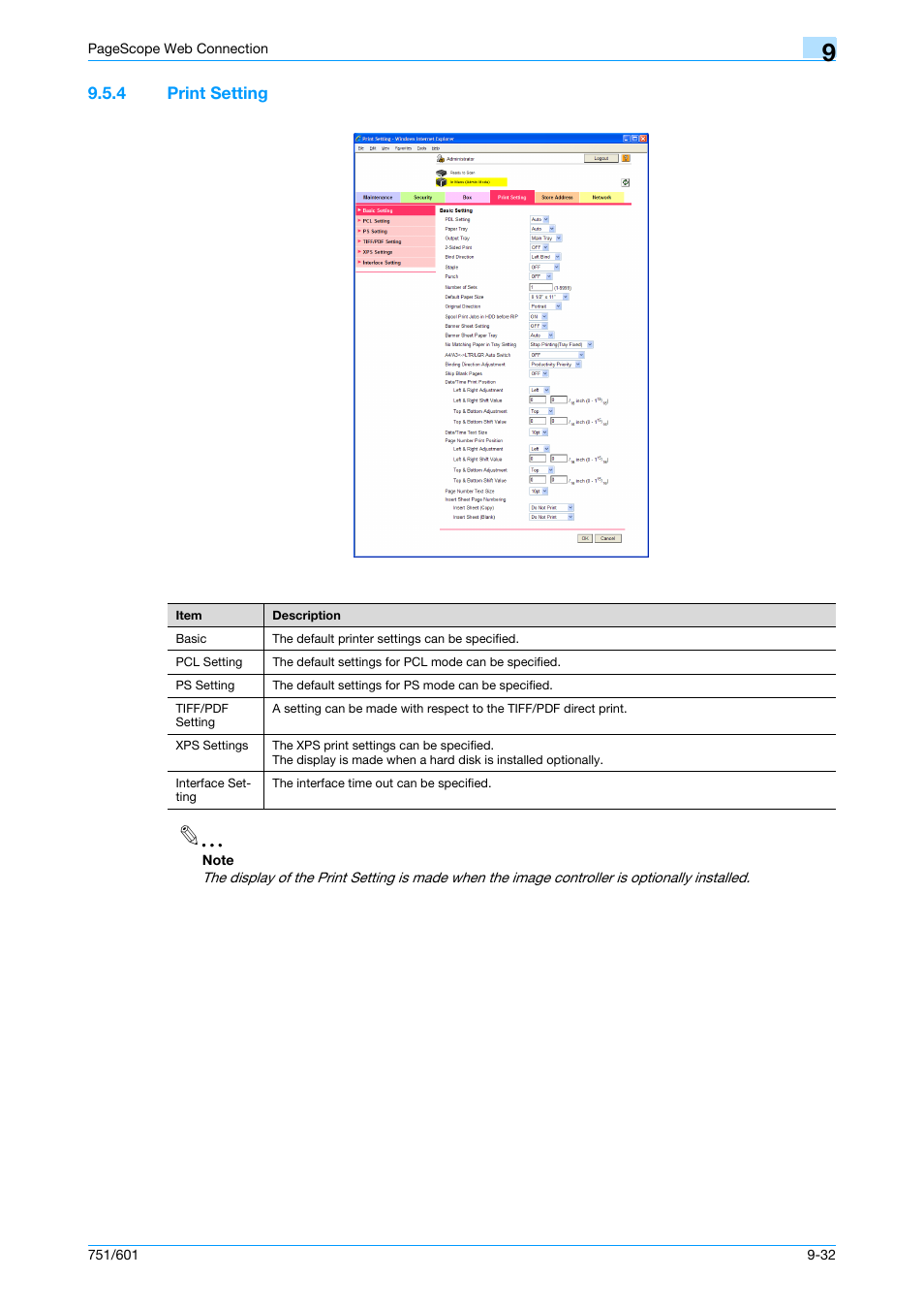 4 print setting, Print setting -32 | Konica Minolta bizhub 751 User Manual | Page 222 / 238