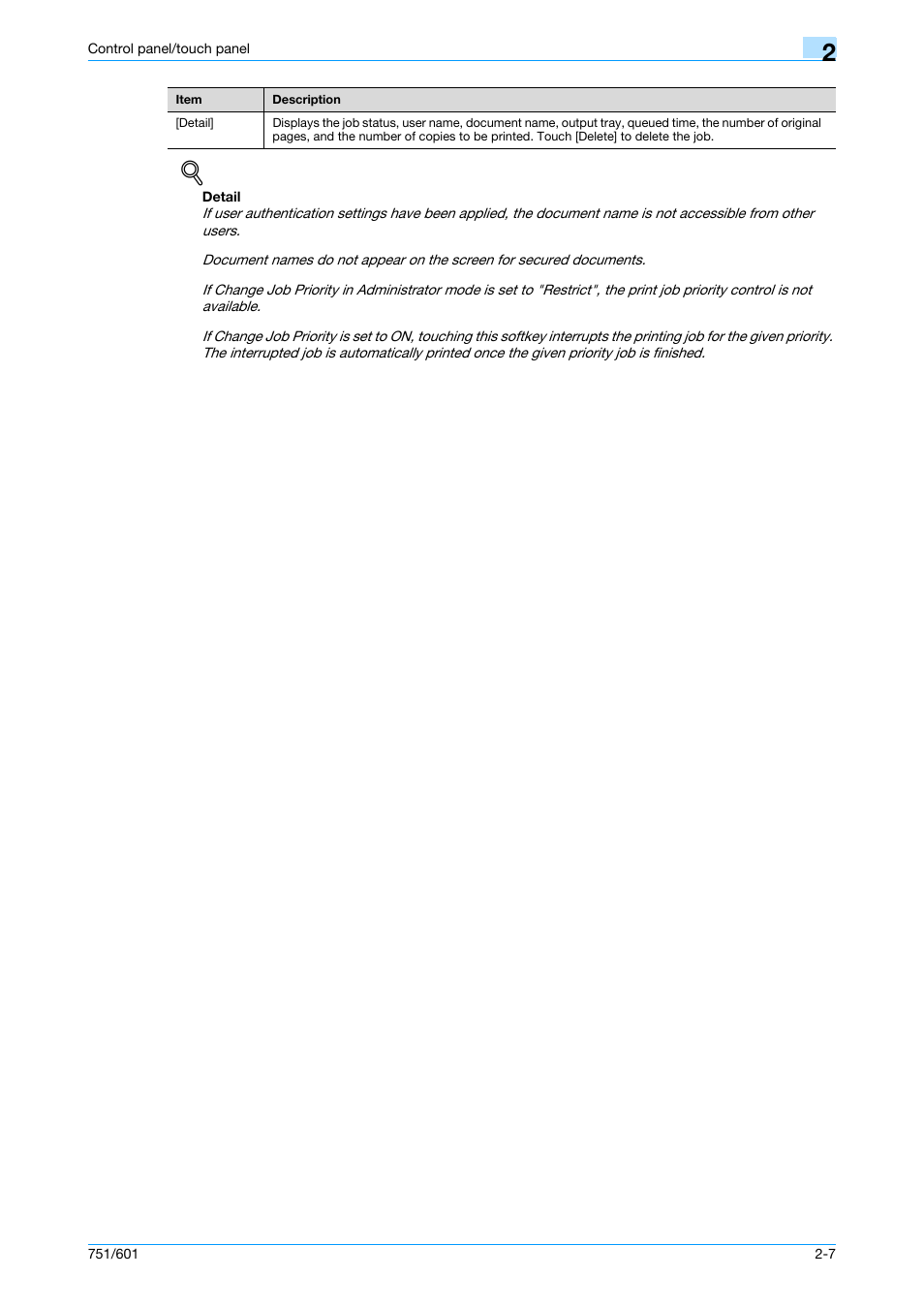 Konica Minolta bizhub 751 User Manual | Page 39 / 238