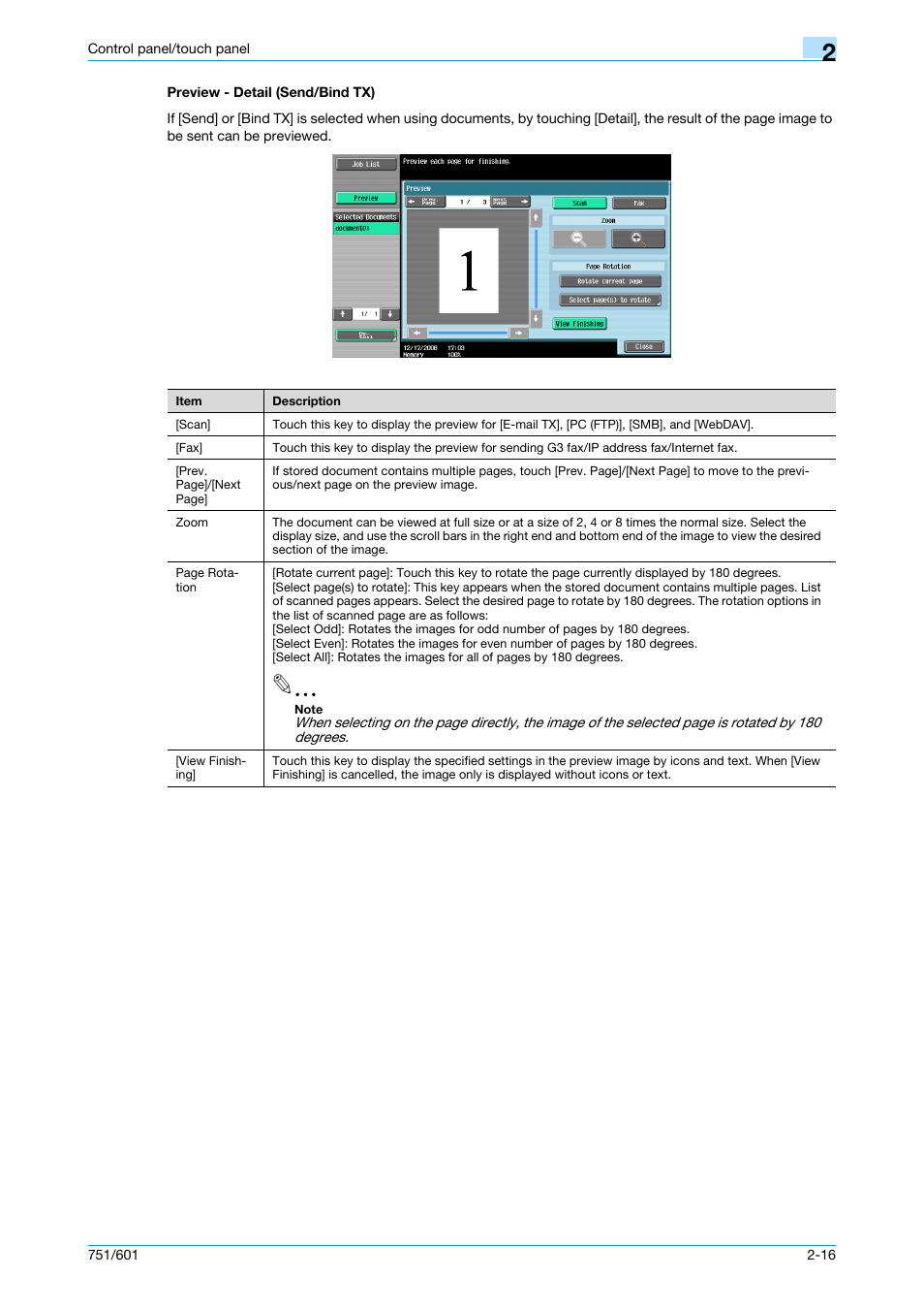 Preview - detail (send/bind tx), Preview - detail (send/bind tx) -16 | Konica Minolta bizhub 751 User Manual | Page 48 / 238