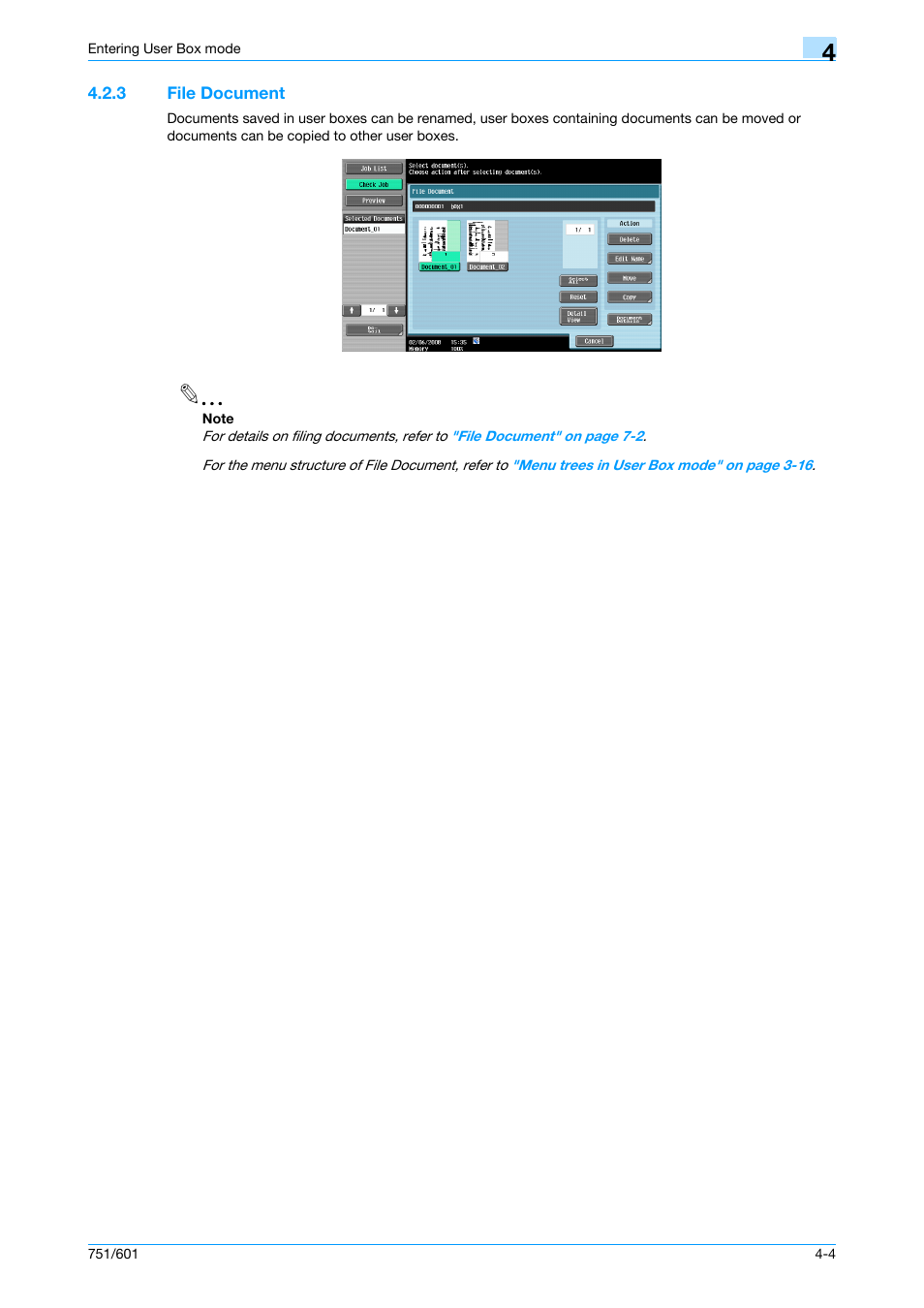 3 file document, File document -4 | Konica Minolta bizhub 751 User Manual | Page 76 / 238