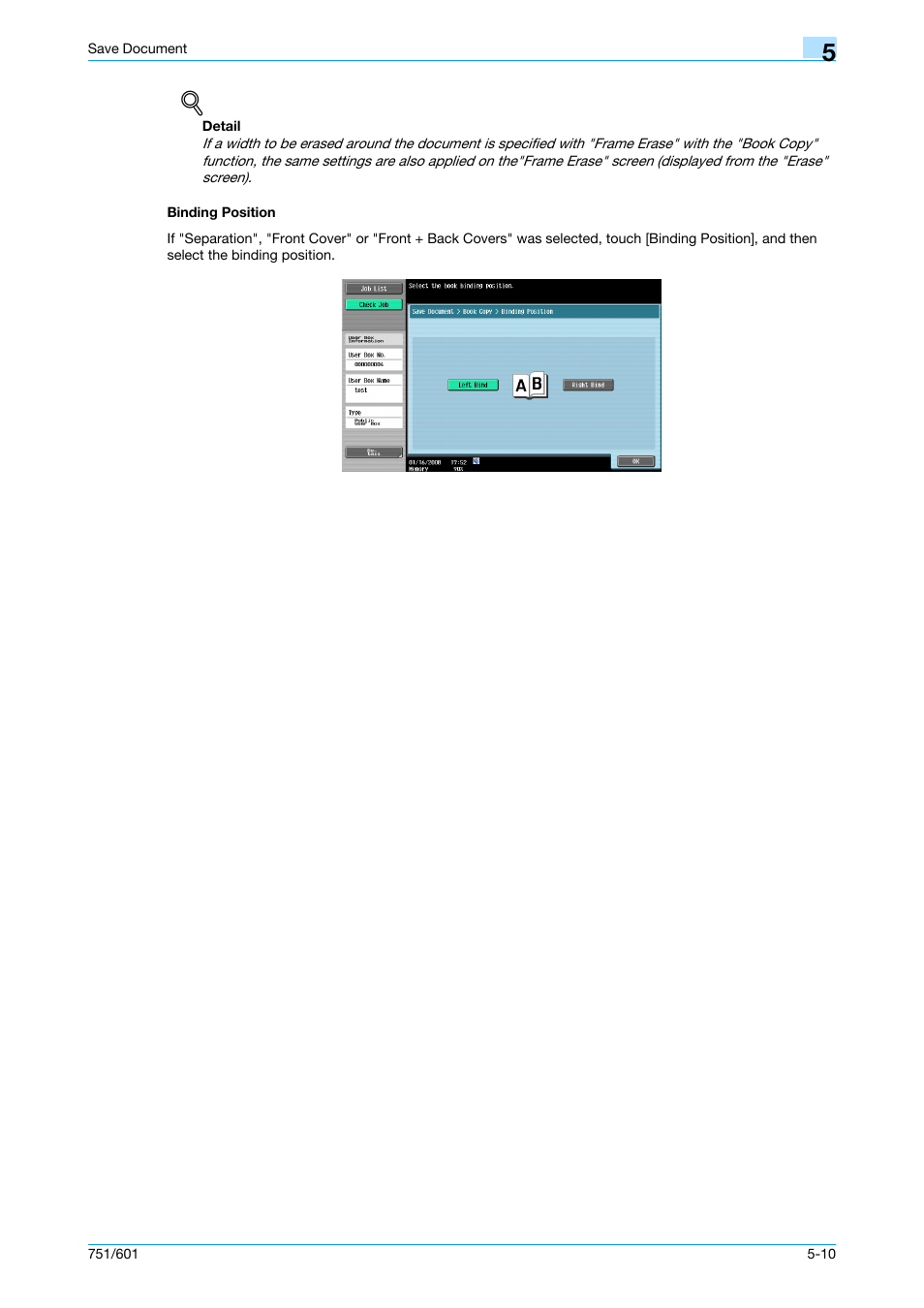 Binding position, Binding position -10 | Konica Minolta bizhub 751 User Manual | Page 86 / 238