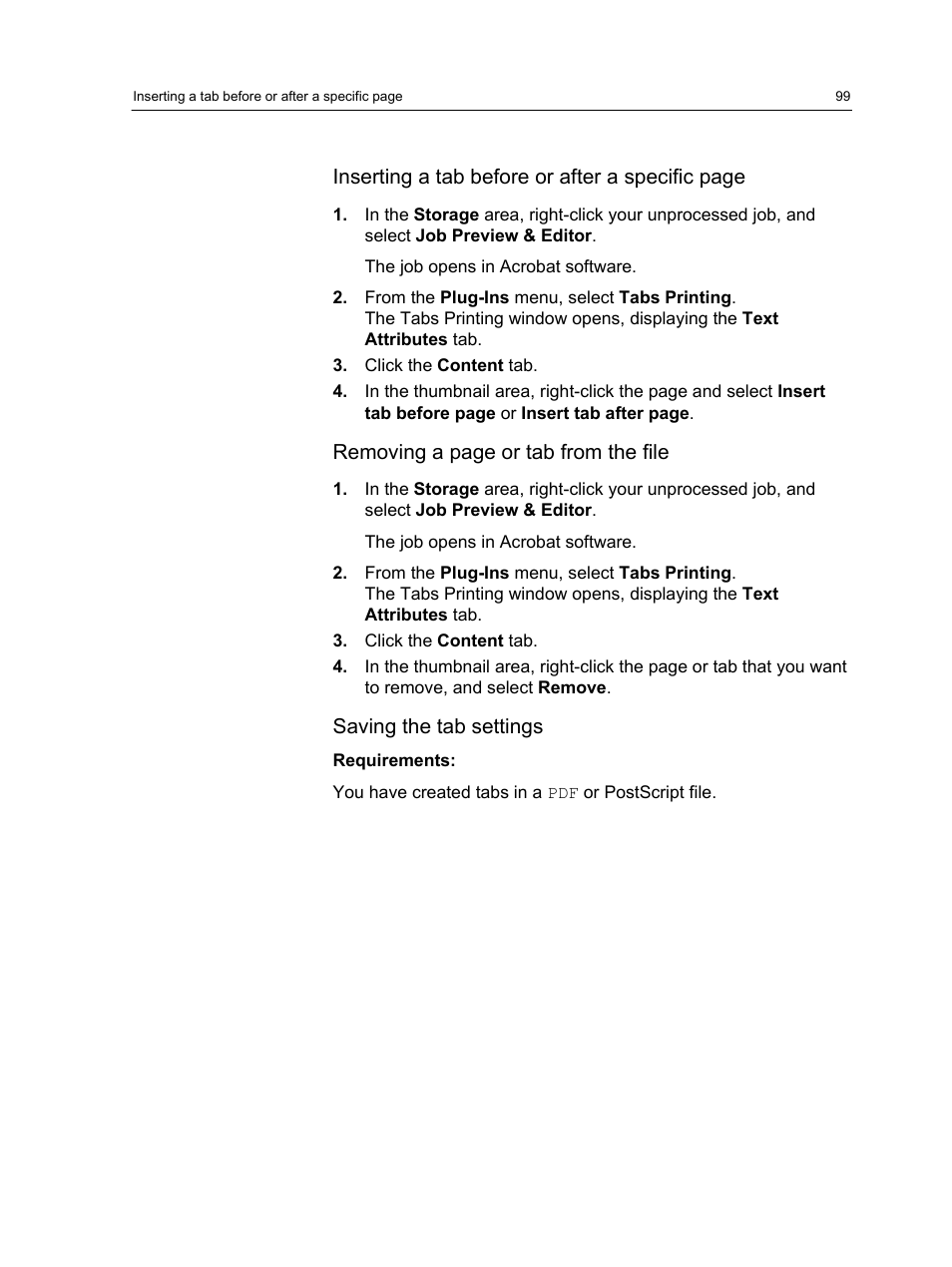 Saving the tab settings | Konica Minolta bizhub PRESS C7000 User Manual | Page 109 / 218