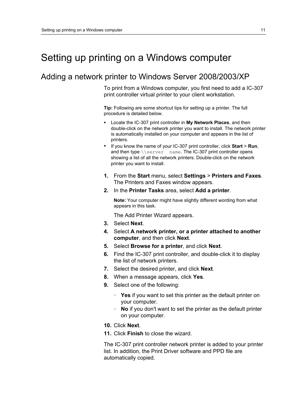 Setting up printing on a windows computer | Konica Minolta bizhub PRESS C7000 User Manual | Page 21 / 218