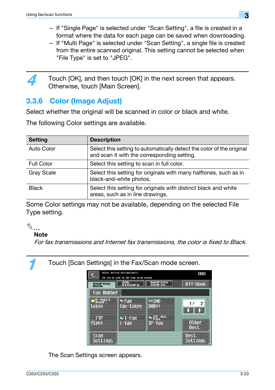 6 color (image adjust), 6 color (image adjust) -23 | Konica Minolta bizhub C353 User Manual | Page 95 / 115