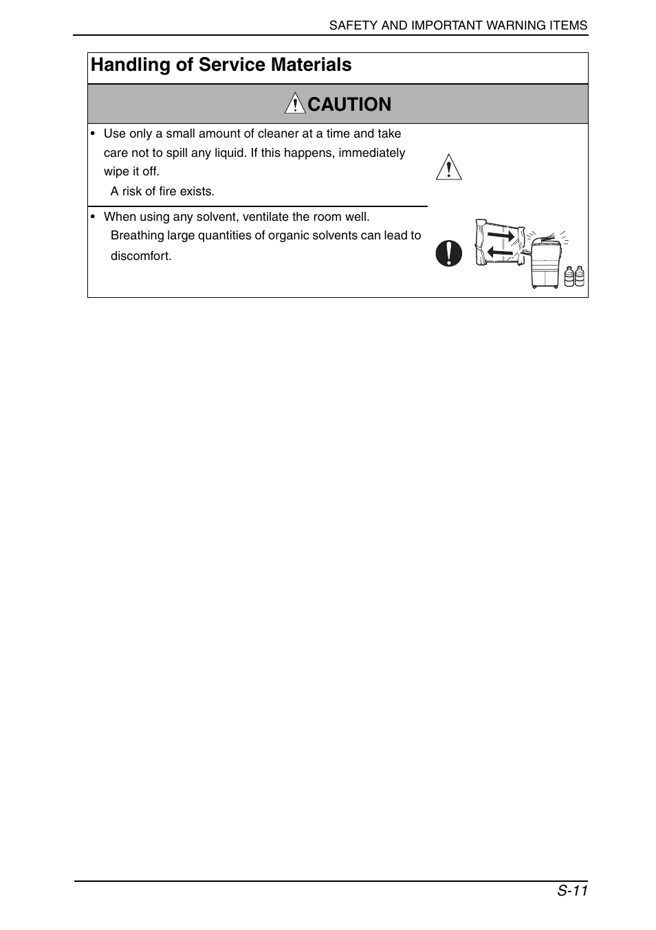 Handling of service materials caution | Konica Minolta BIZHUB C652DS User Manual | Page 14 / 33