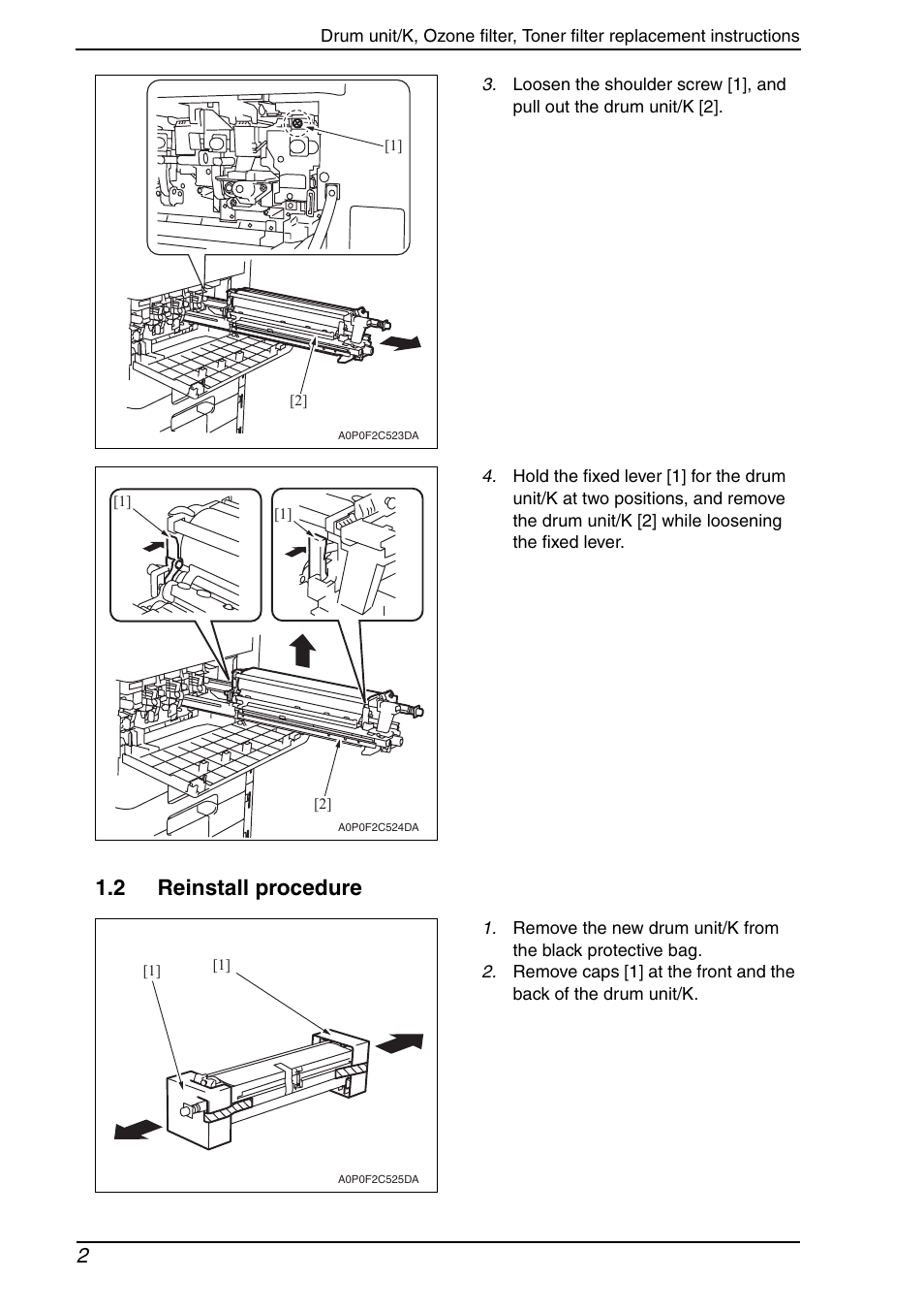 2 reinstall procedure | Konica Minolta BIZHUB C652DS User Manual | Page 28 / 33