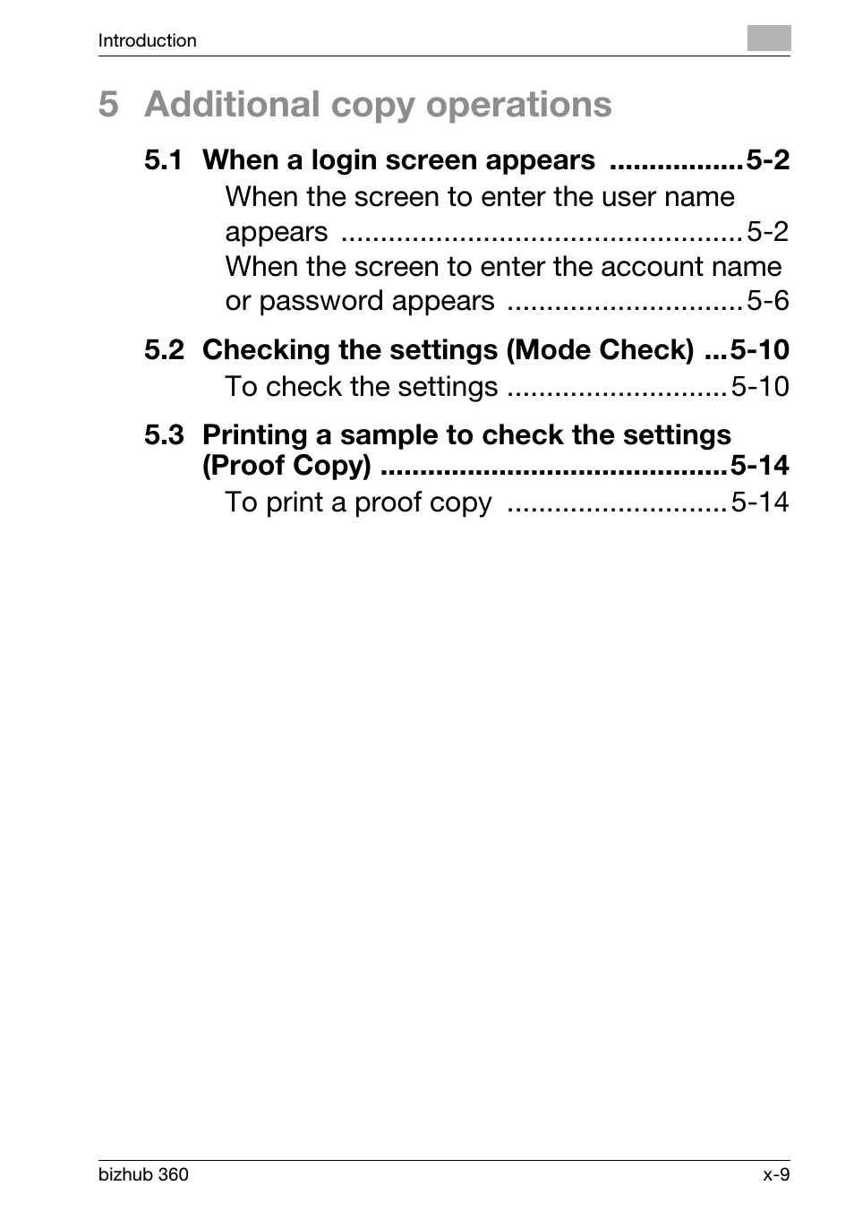 5 additional copy operations | Konica Minolta bizhub 360 User Manual | Page 11 / 152