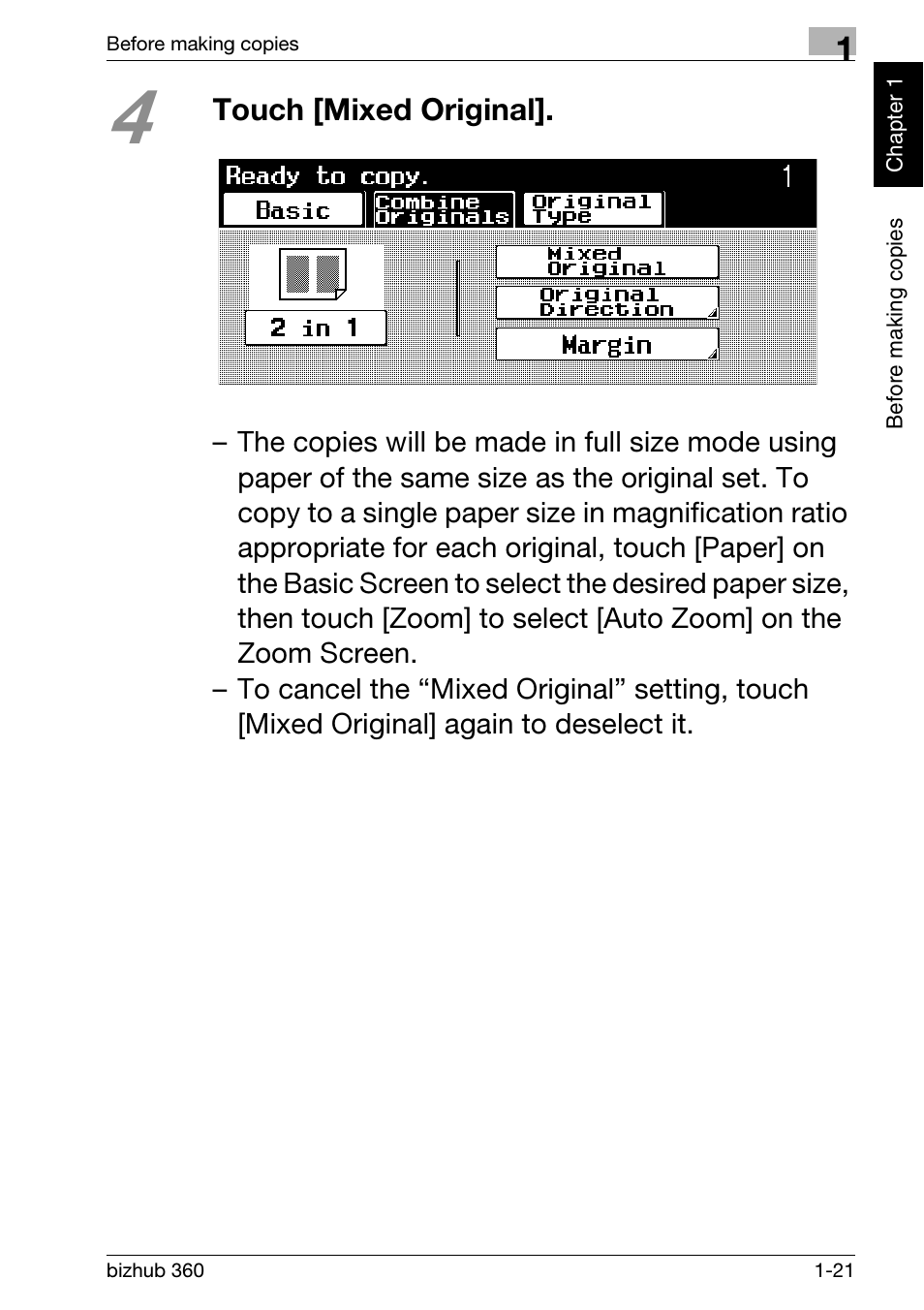 Touch [mixed original | Konica Minolta bizhub 360 User Manual | Page 33 / 152