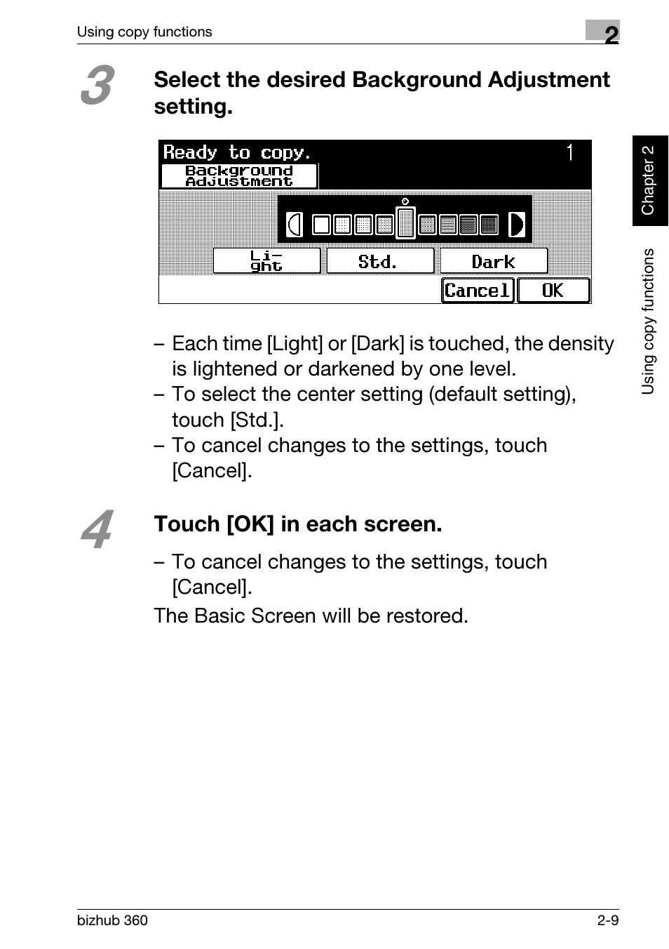 Konica Minolta bizhub 360 User Manual | Page 47 / 152