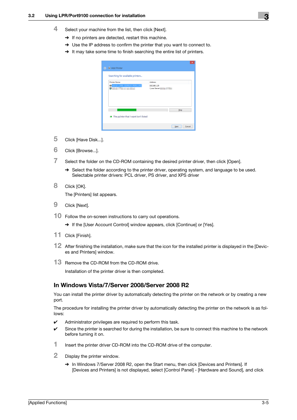In windows vista/7/server 2008/server 2008 r2, In windows vista/7/server 2008/server 2008 r2 -5 | Konica Minolta bizhub C3350 User Manual | Page 113 / 153