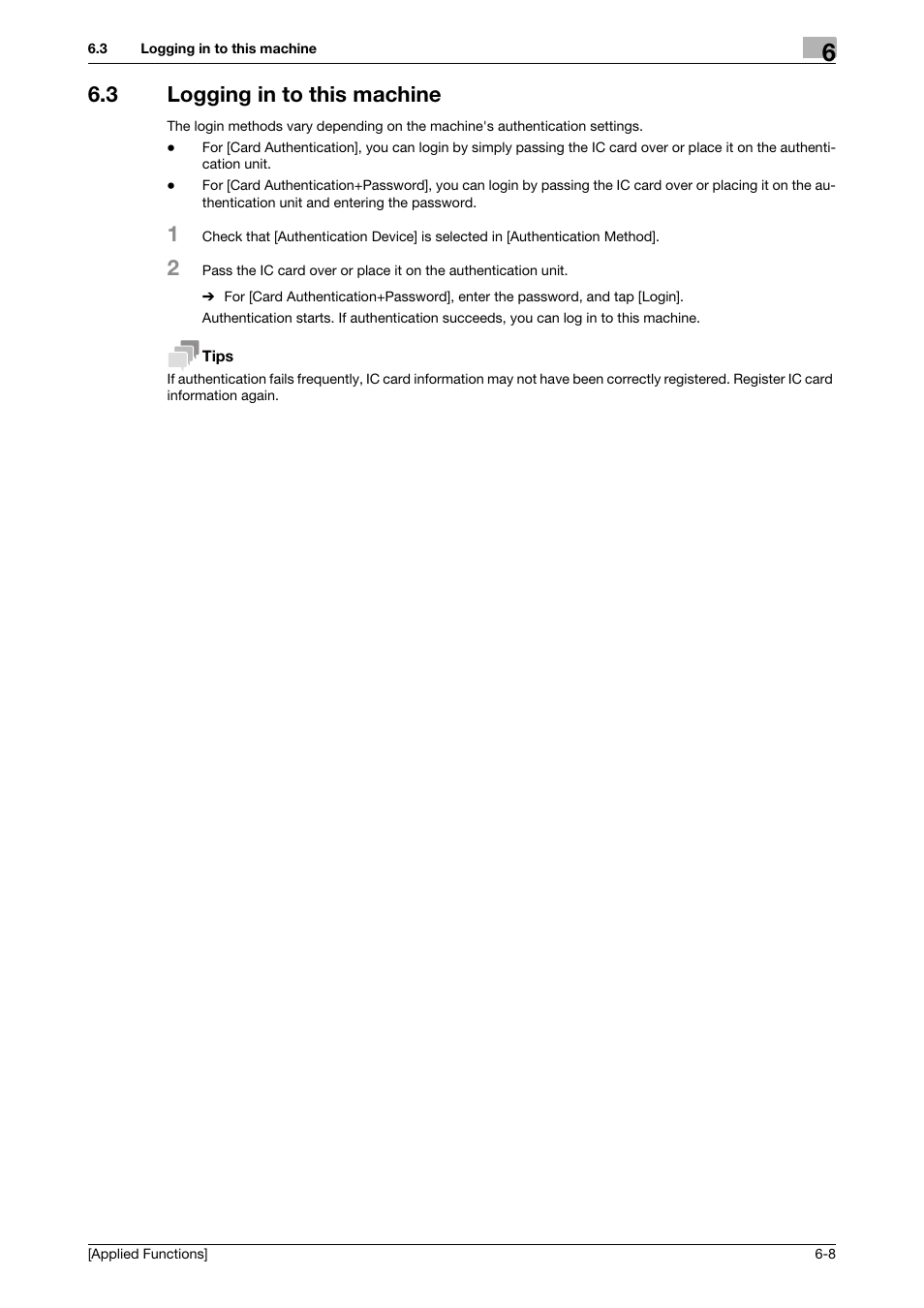 3 logging in to this machine, Logging in to this machine -8 | Konica Minolta bizhub C3350 User Manual | Page 150 / 153