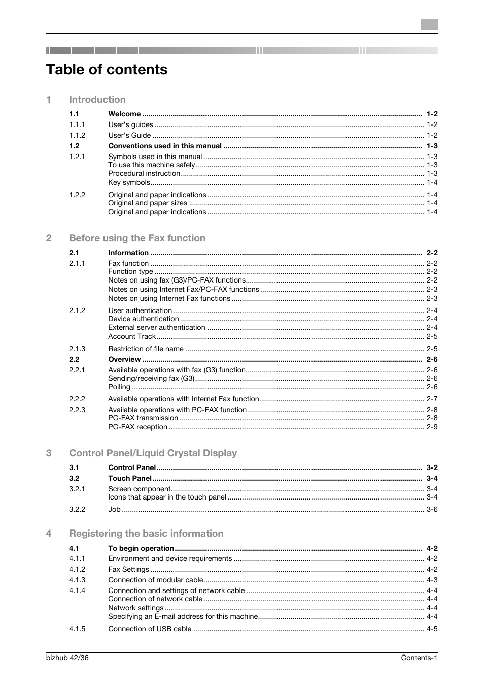 Konica Minolta bizhub 36 User Manual | Page 2 / 195
