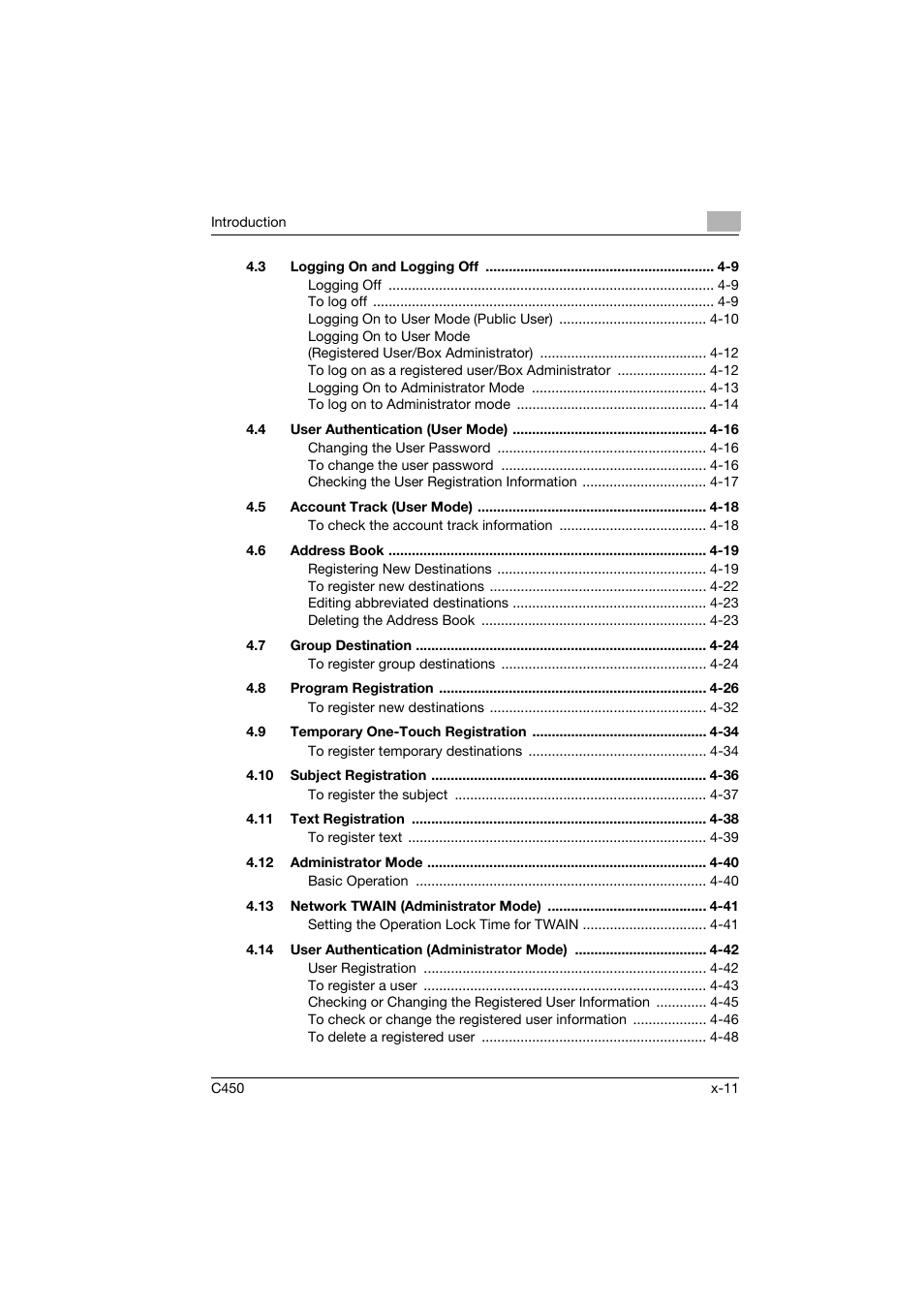 Konica Minolta BIZHUB C450 User Manual | Page 12 / 396