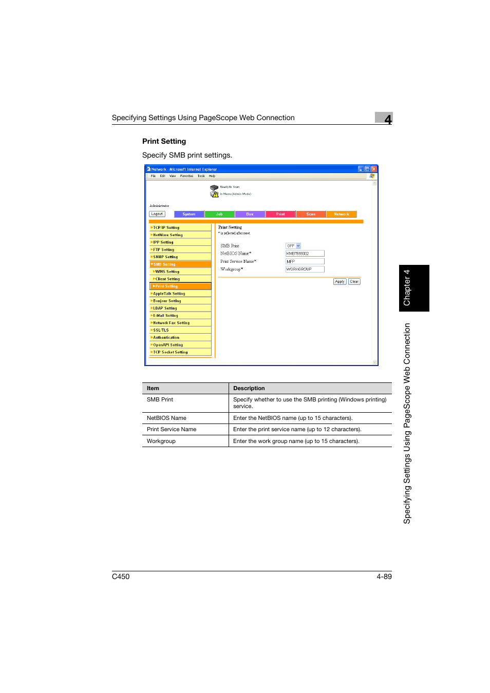 Print setting, Print setting -89 | Konica Minolta BIZHUB C450 User Manual | Page 348 / 396