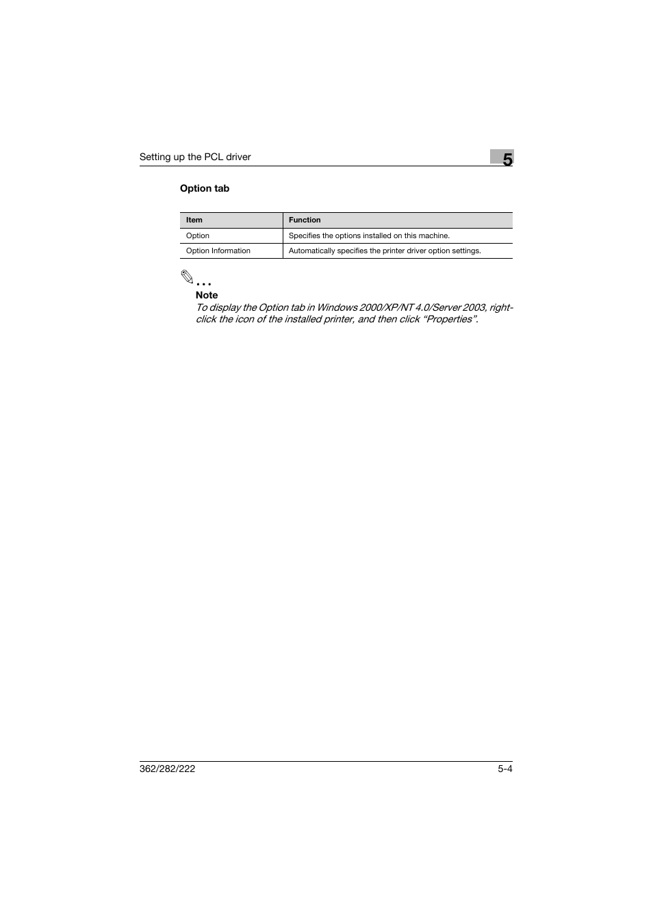 Option tab, Option tab -4 | Konica Minolta bizhub 362 User Manual | Page 125 / 372