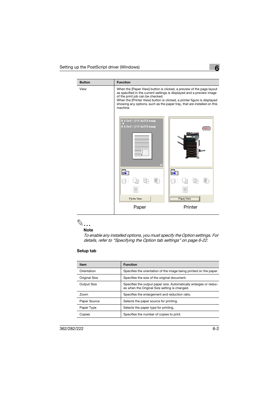 Setup tab, Setup tab -2 | Konica Minolta bizhub 362 User Manual | Page 158 / 372