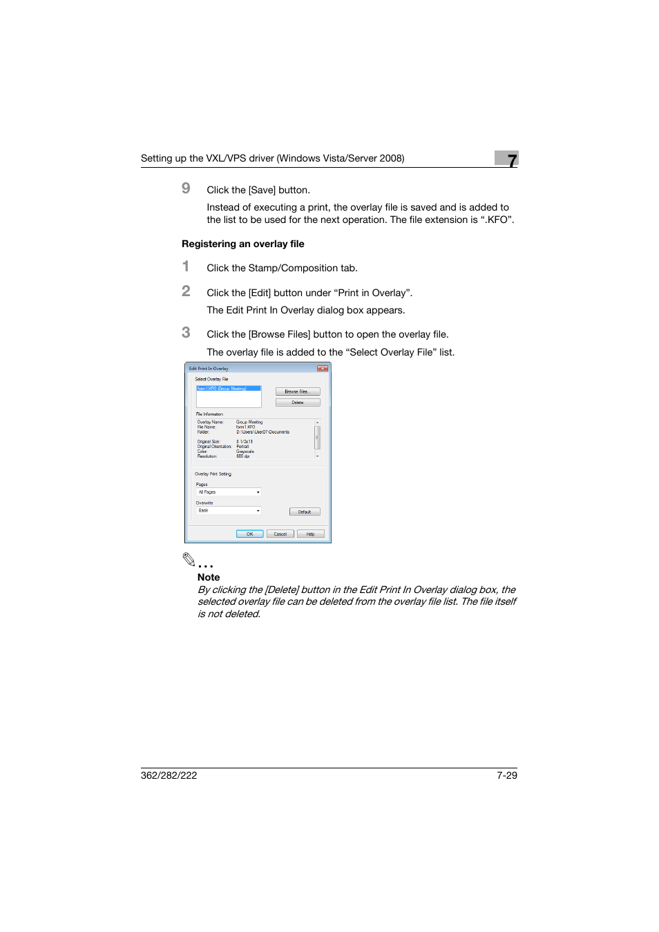 Registering an overlay file, Registering an overlay file -29 | Konica Minolta bizhub 362 User Manual | Page 211 / 372