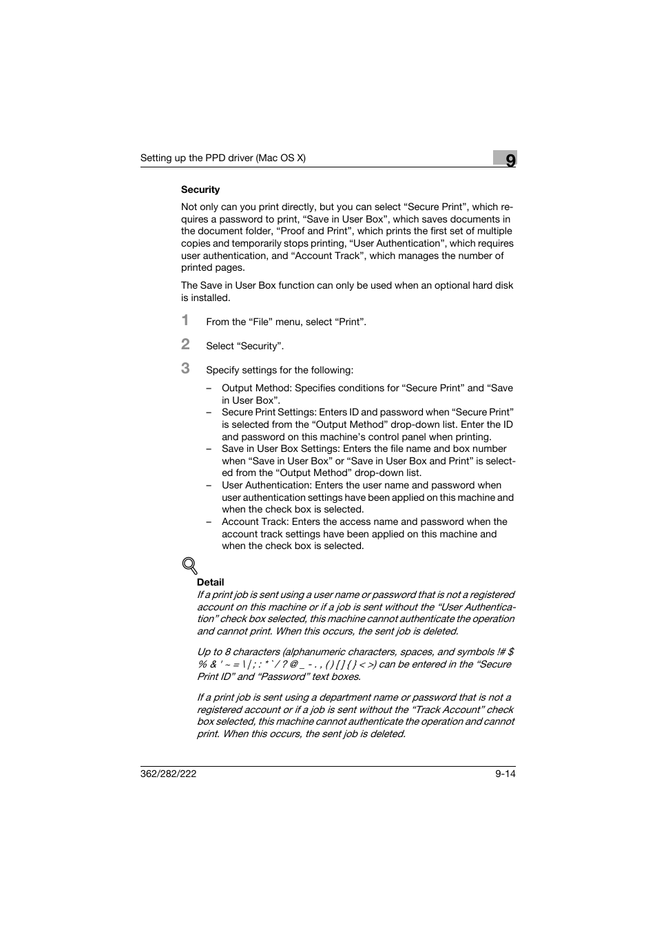 Security, Security -14 | Konica Minolta bizhub 362 User Manual | Page 251 / 372